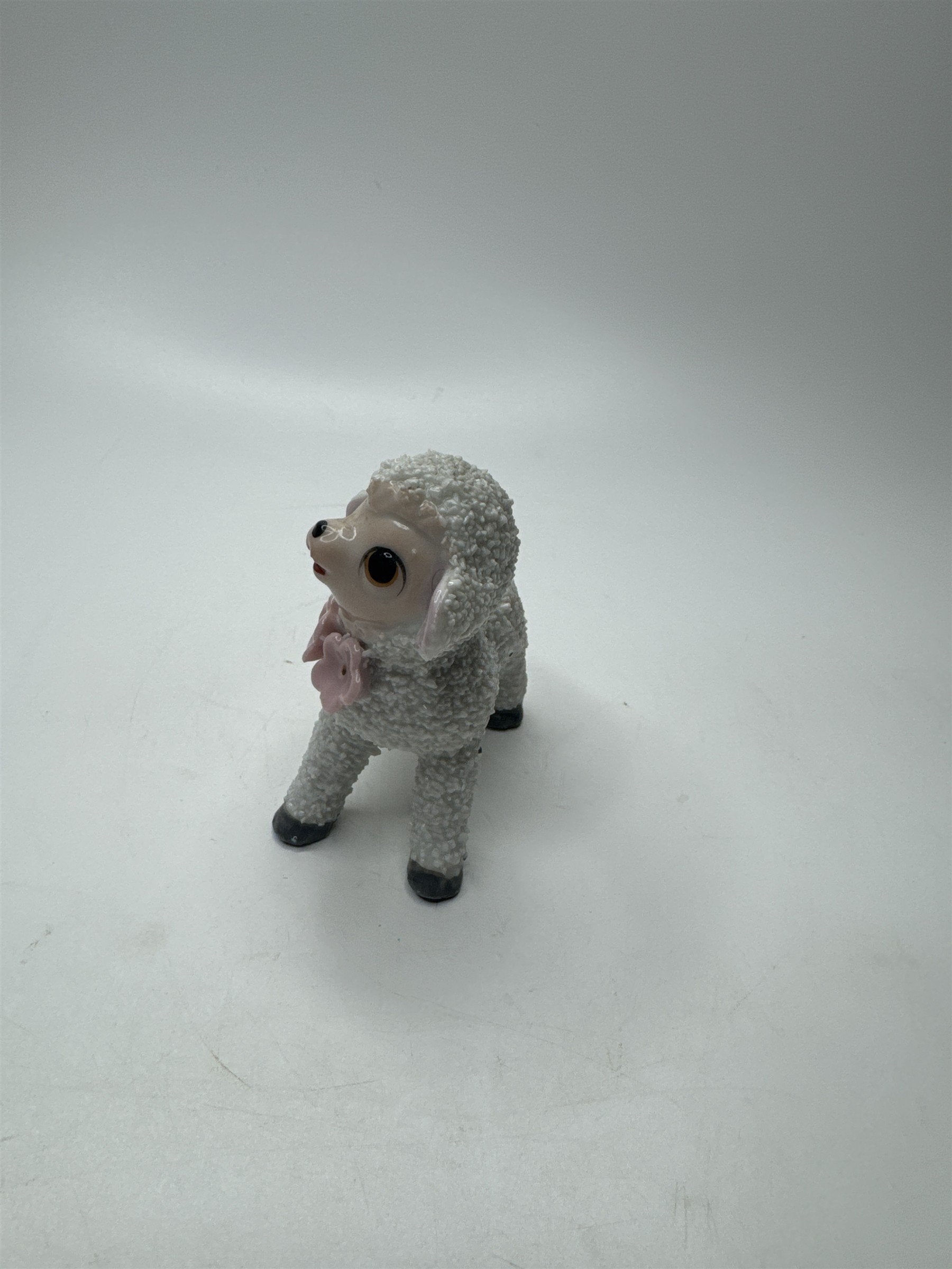 Anthromorphic Porcelain Floral Lamb Sugar Textured Spaghetti Lamb