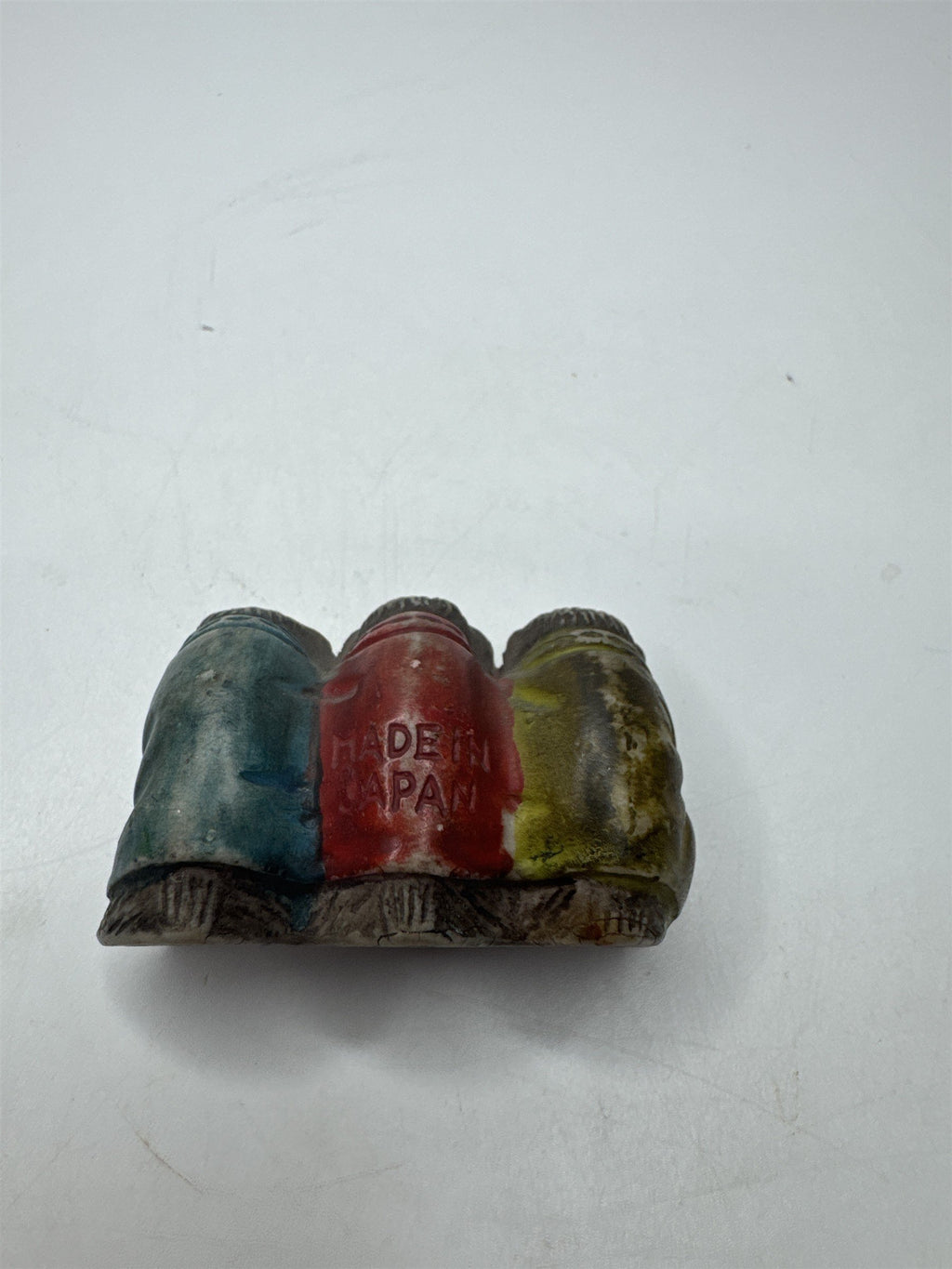 Vtg Miniature Wise Monkeys Speak No Evil See No Evil Hear No Evil Figurine JAPAN