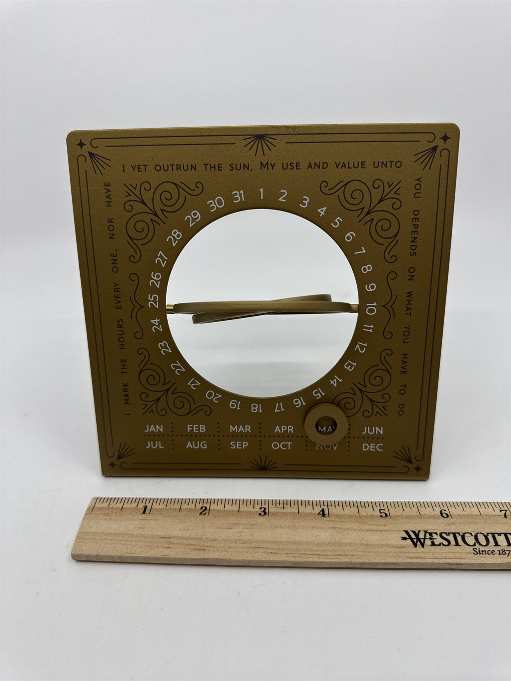 Harry Potter Hallmark Gold Perpetual Desk Calendar Time Turner W/ Magnet