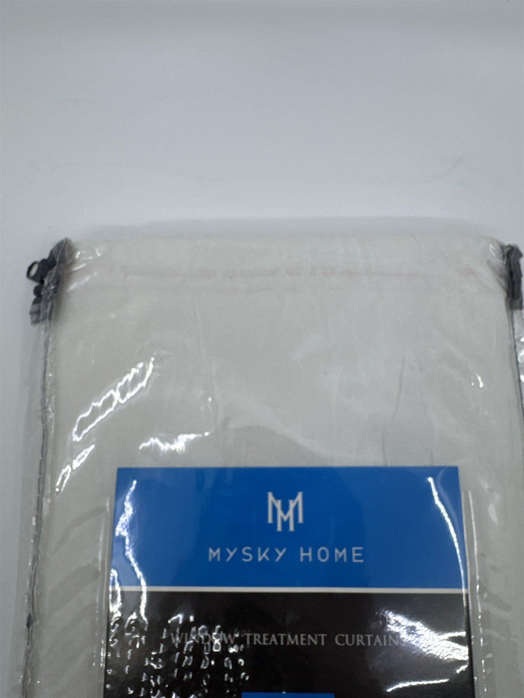 Set of Two Mysky Home White Elegant Window Treatment Curtains 51" x 63"