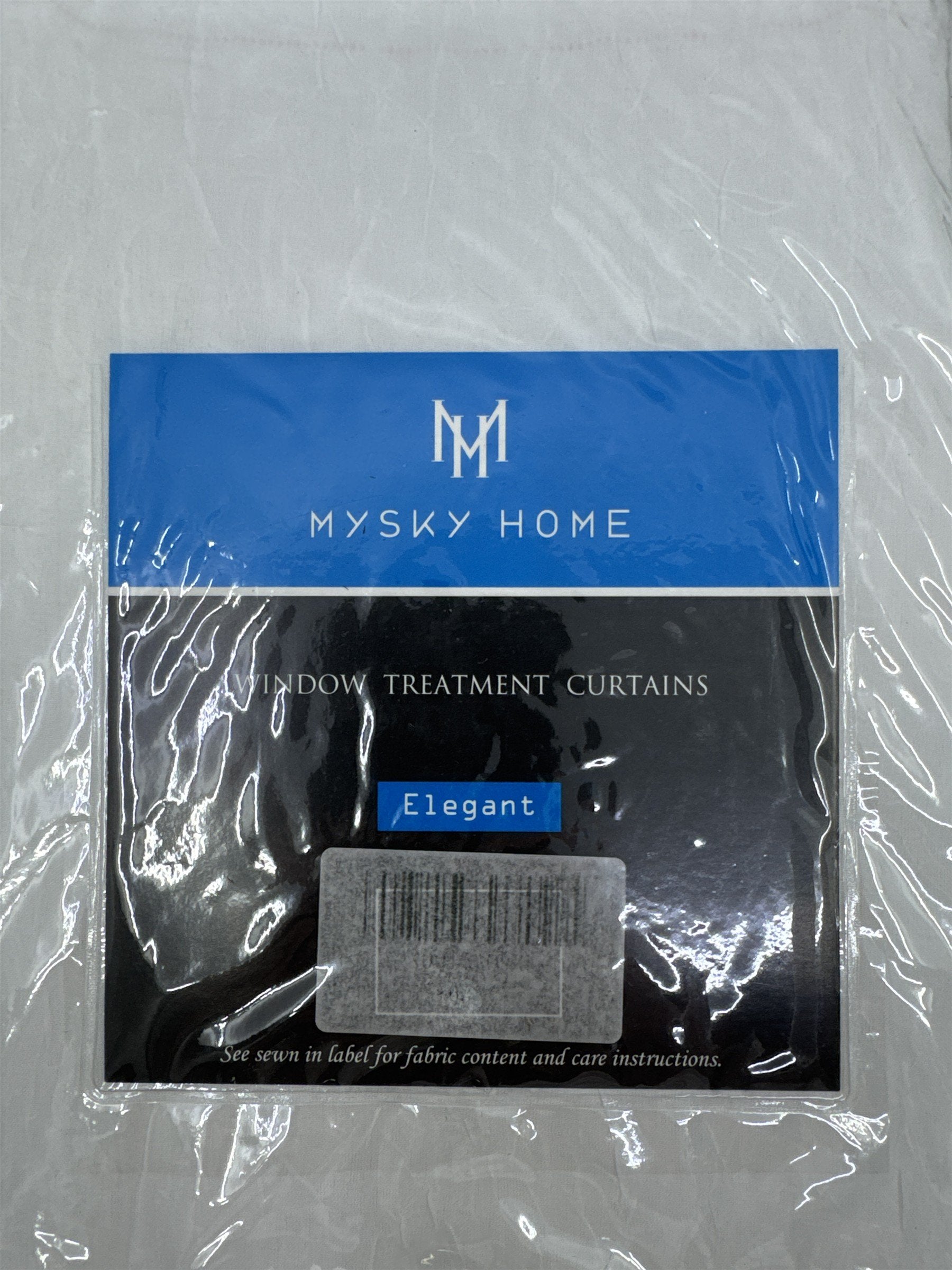 Set of Two Mysky Home White Elegant Window Treatment Curtains 51" x 63"