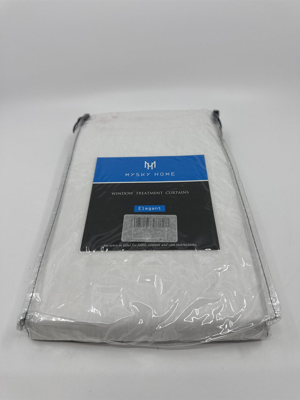 Set of Two Mysky Home White Elegant Window Treatment Curtains 51" x 63"