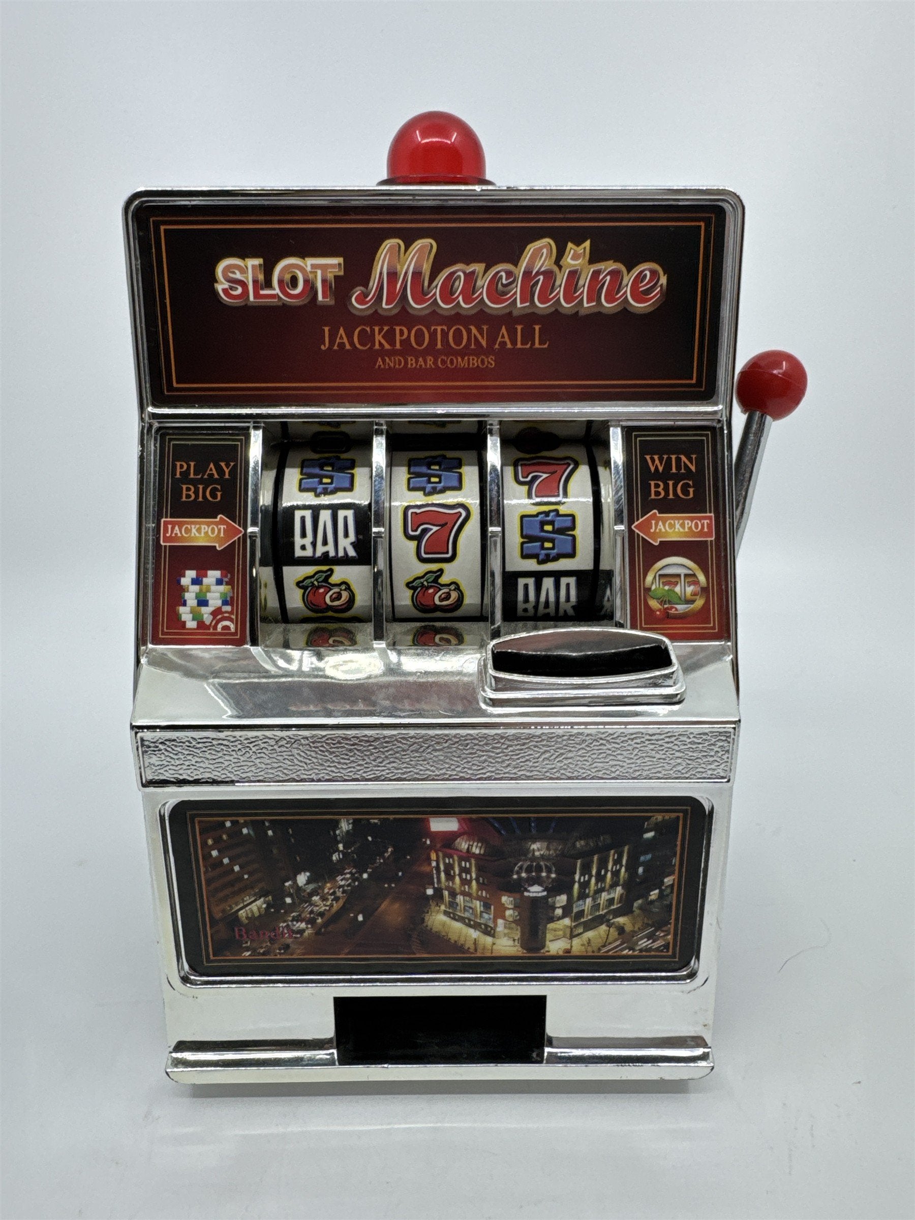 Slot Machine Money Bank Casino Toy Game Toy Piggy Bank Lights Up