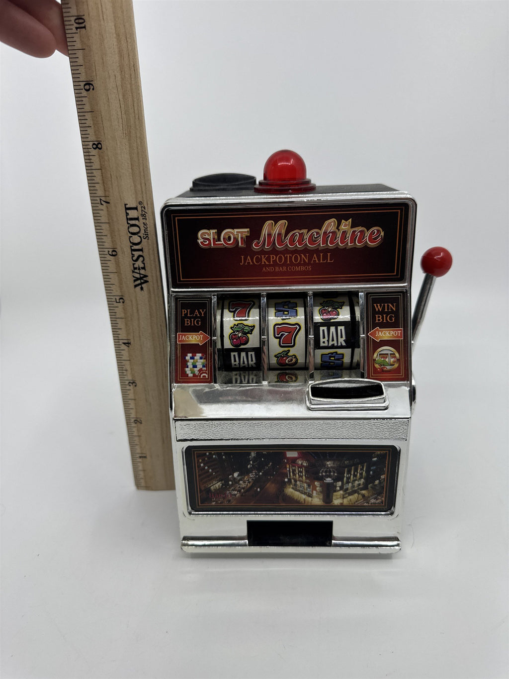 Slot Machine Money Bank Casino Toy Game Toy Piggy Bank Lights Up