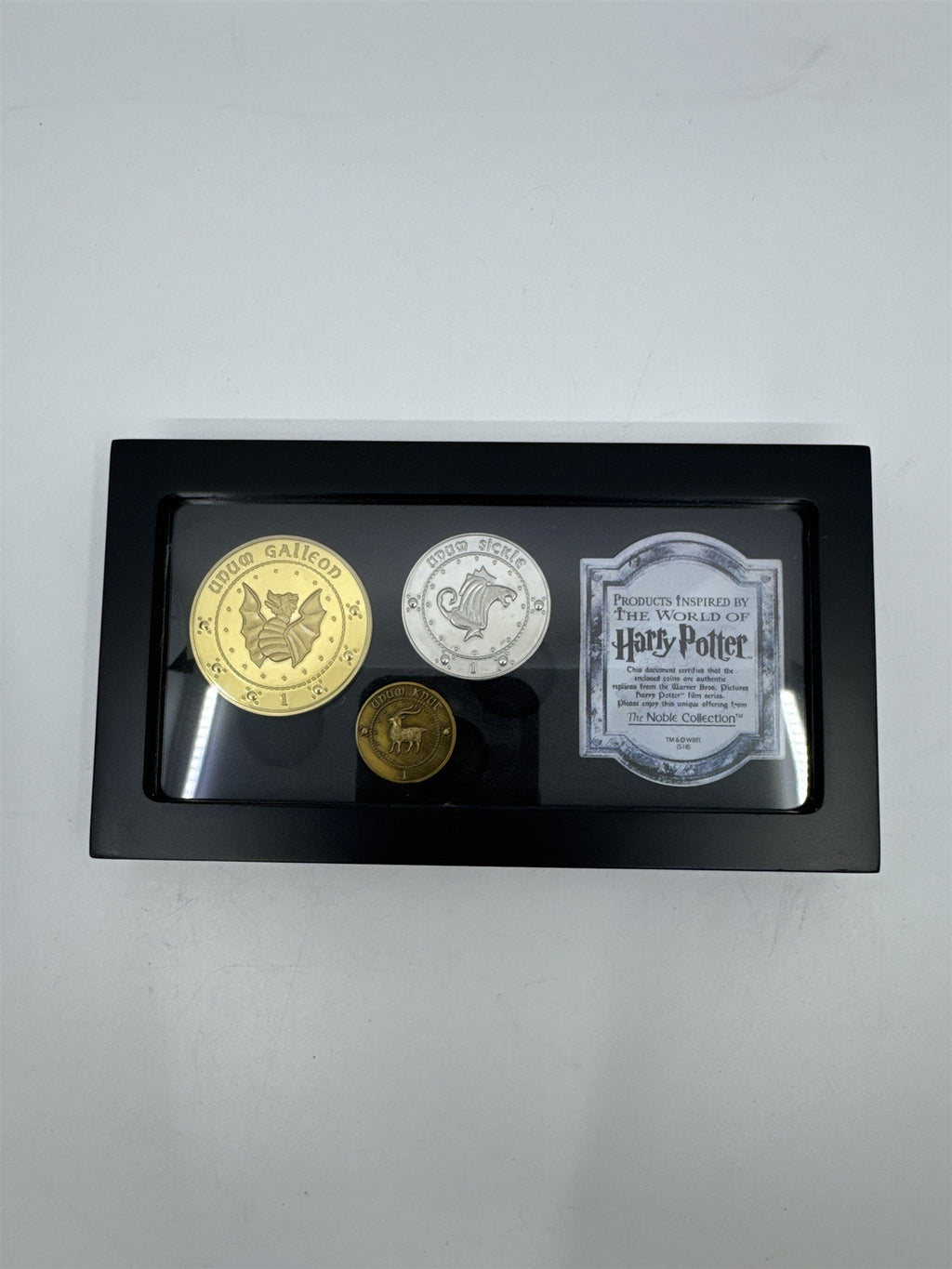 Harry Potter Gringotts Bank Coin Collection W/ Case Noble Collection