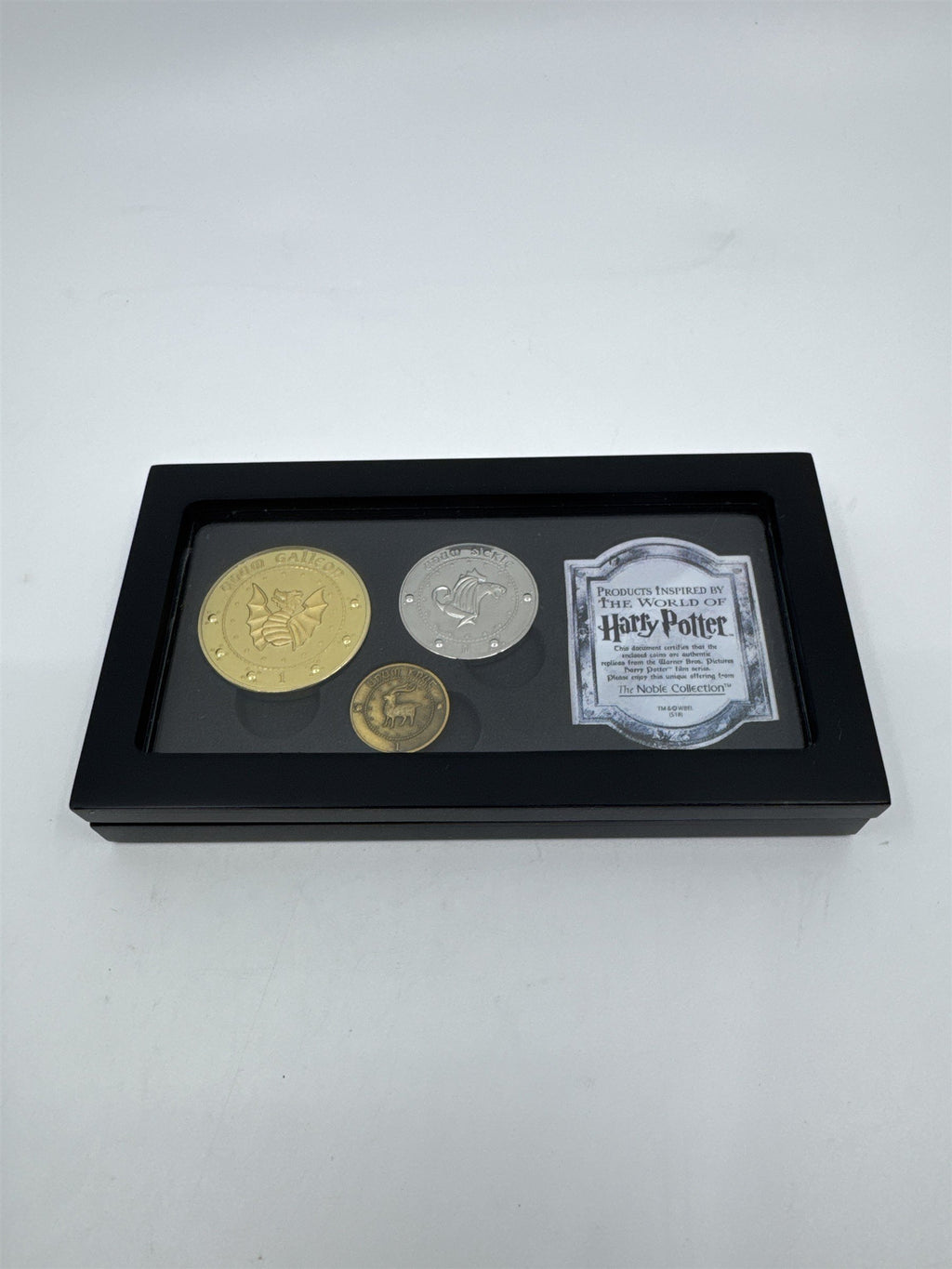 Harry Potter Gringotts Bank Coin Collection W/ Case Noble Collection