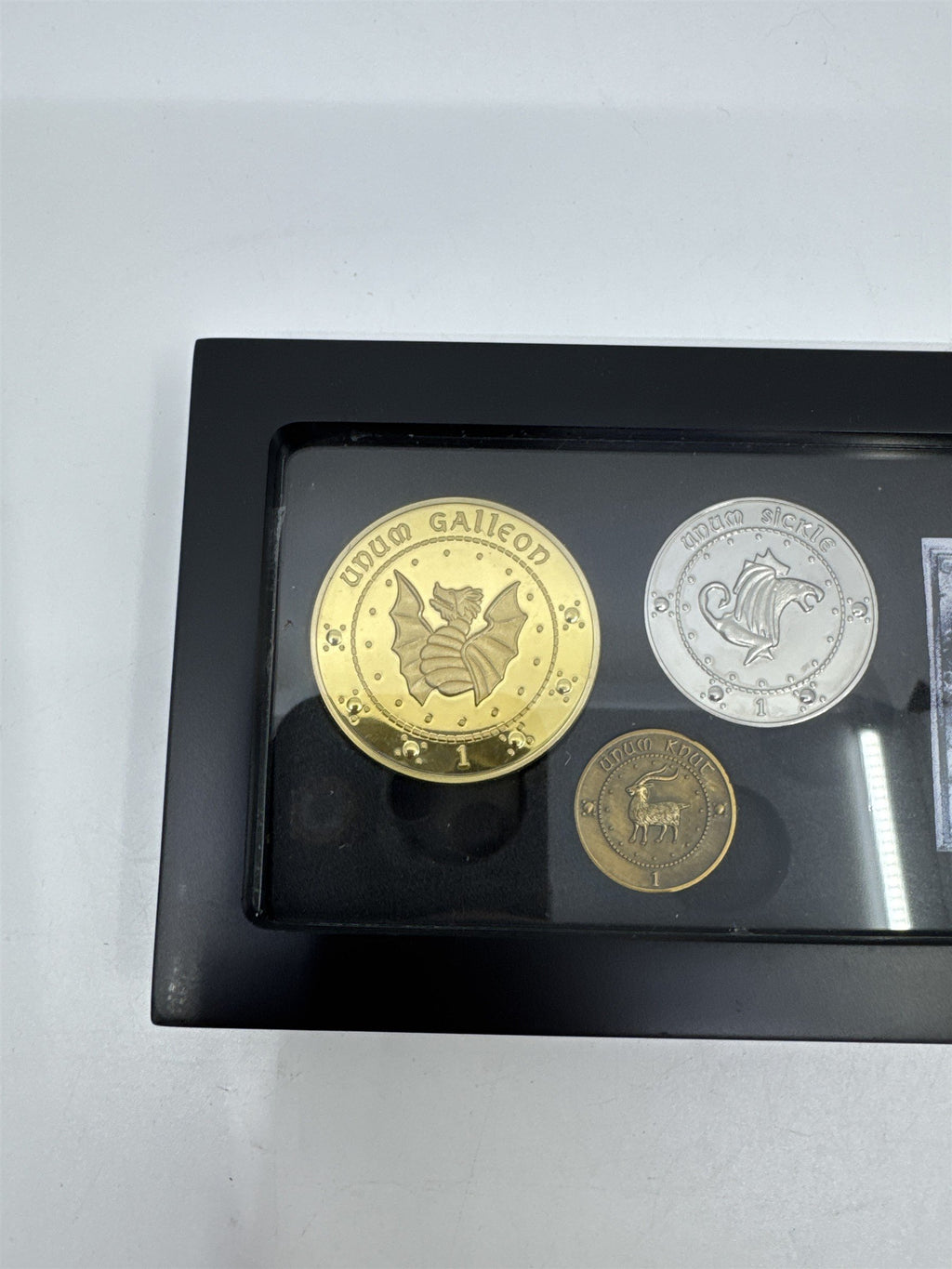 Harry Potter Gringotts Bank Coin Collection W/ Case Noble Collection