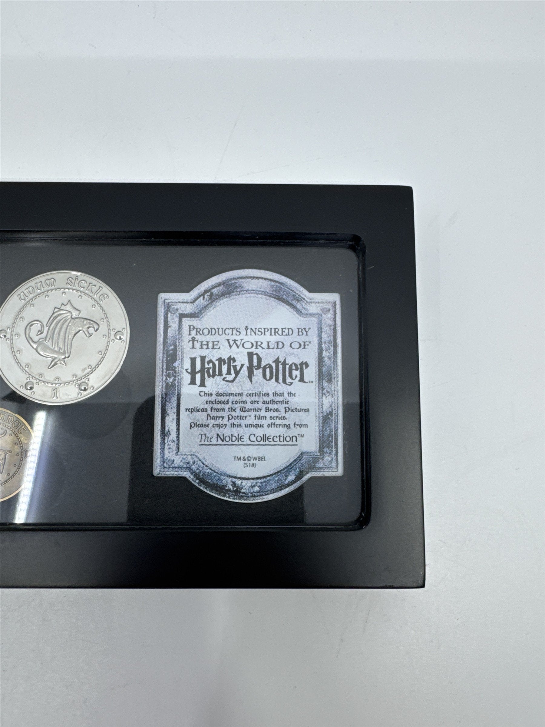 Harry Potter Gringotts Bank Coin Collection W/ Case Noble Collection