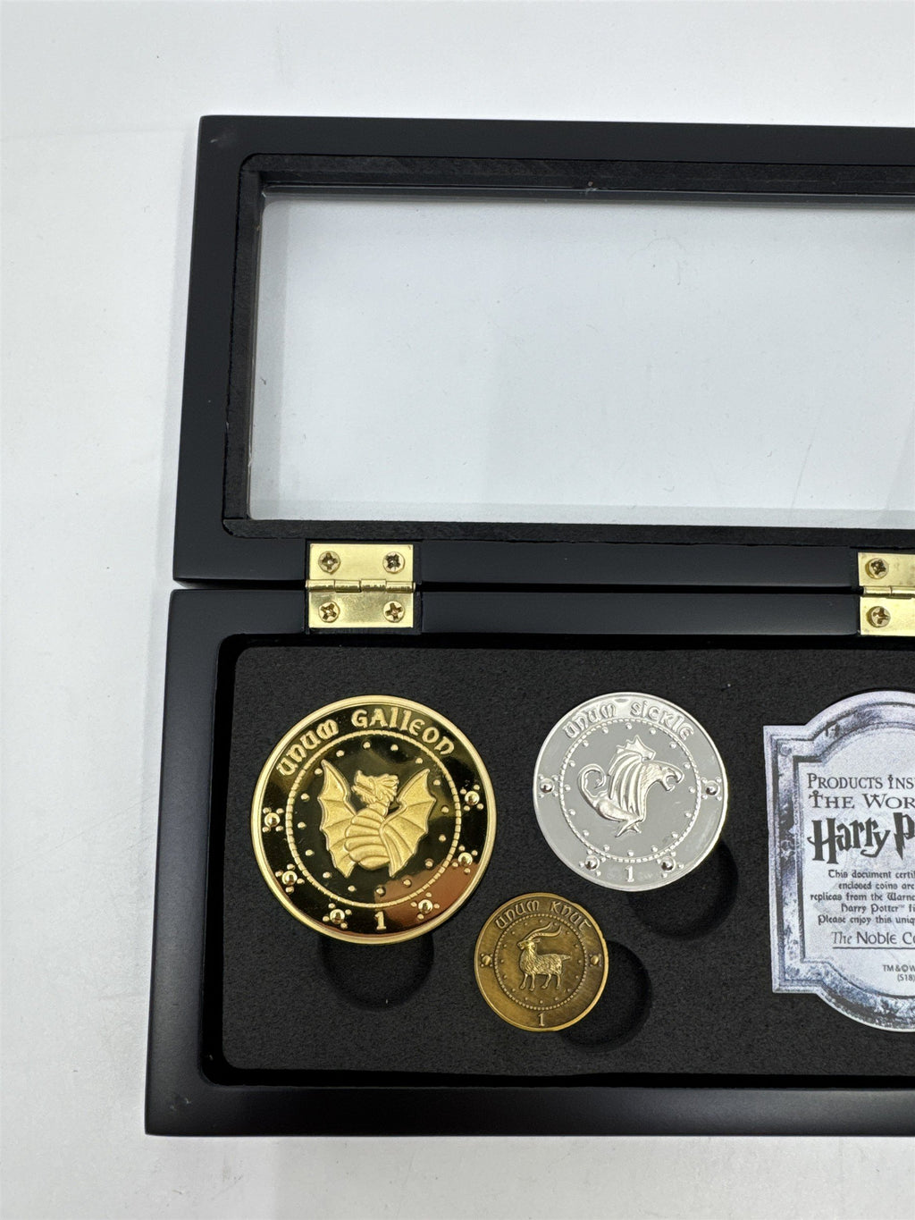 Harry Potter Gringotts Bank Coin Collection W/ Case Noble Collection