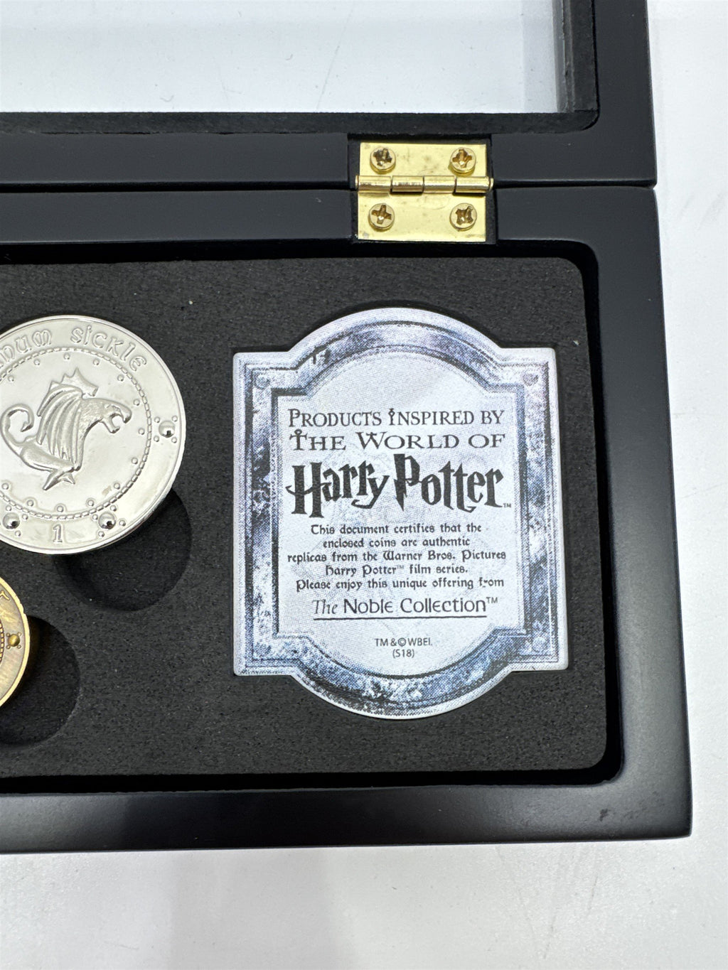 Harry Potter Gringotts Bank Coin Collection W/ Case Noble Collection