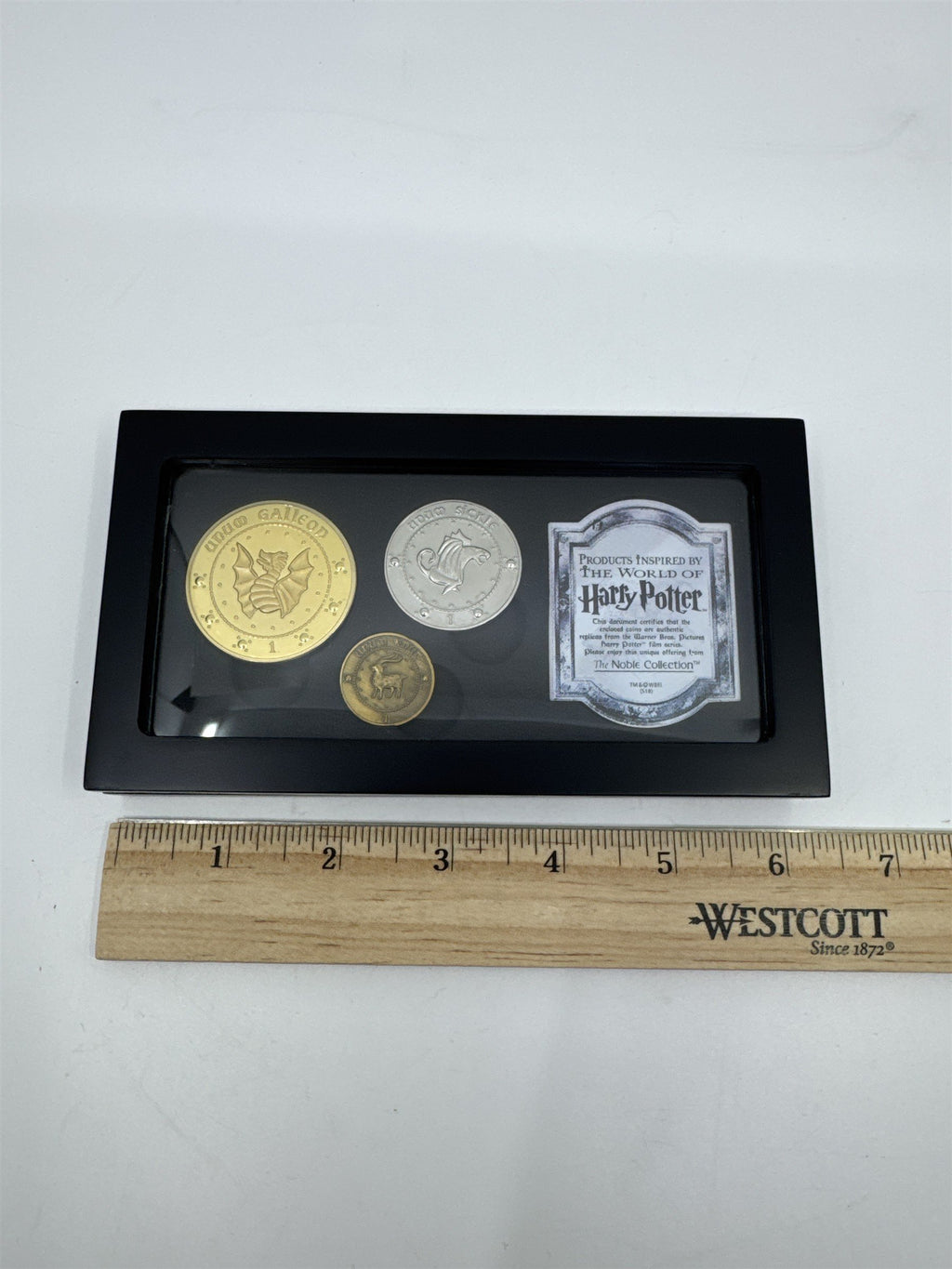 Harry Potter Gringotts Bank Coin Collection W/ Case Noble Collection