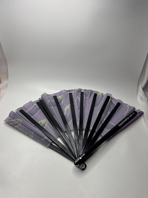 Eggplant Clack Fan from ClackThatFan.com Hand Fan for the Club Party Going Out