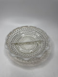Vintage Fenton Hobnail Opalescent Moonstone Milk Glass 7-1/2" Diameter Ruffled