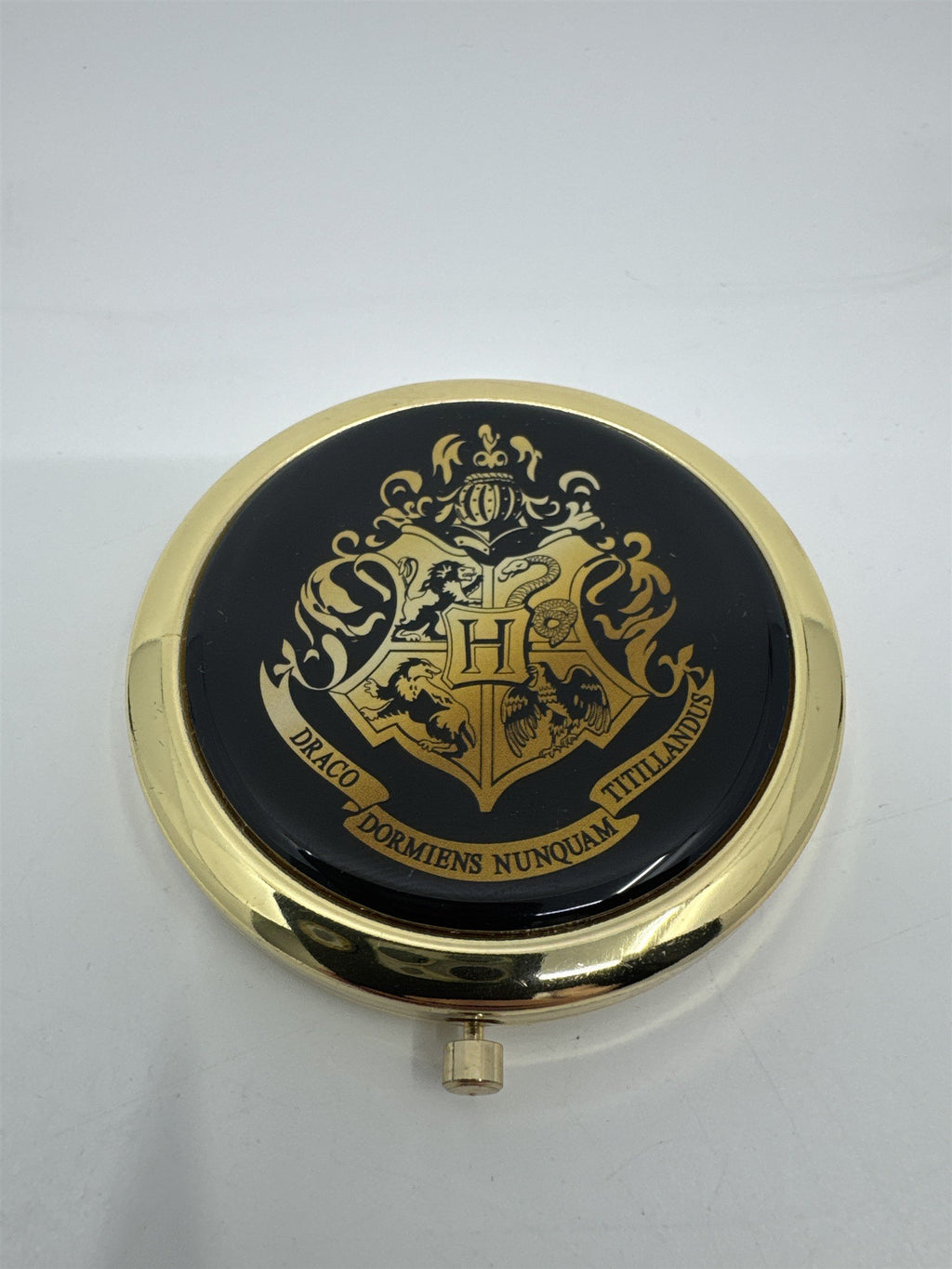 Gold And Black Harry Potter Hogwart's Crest Compact Mirror Fab NY
