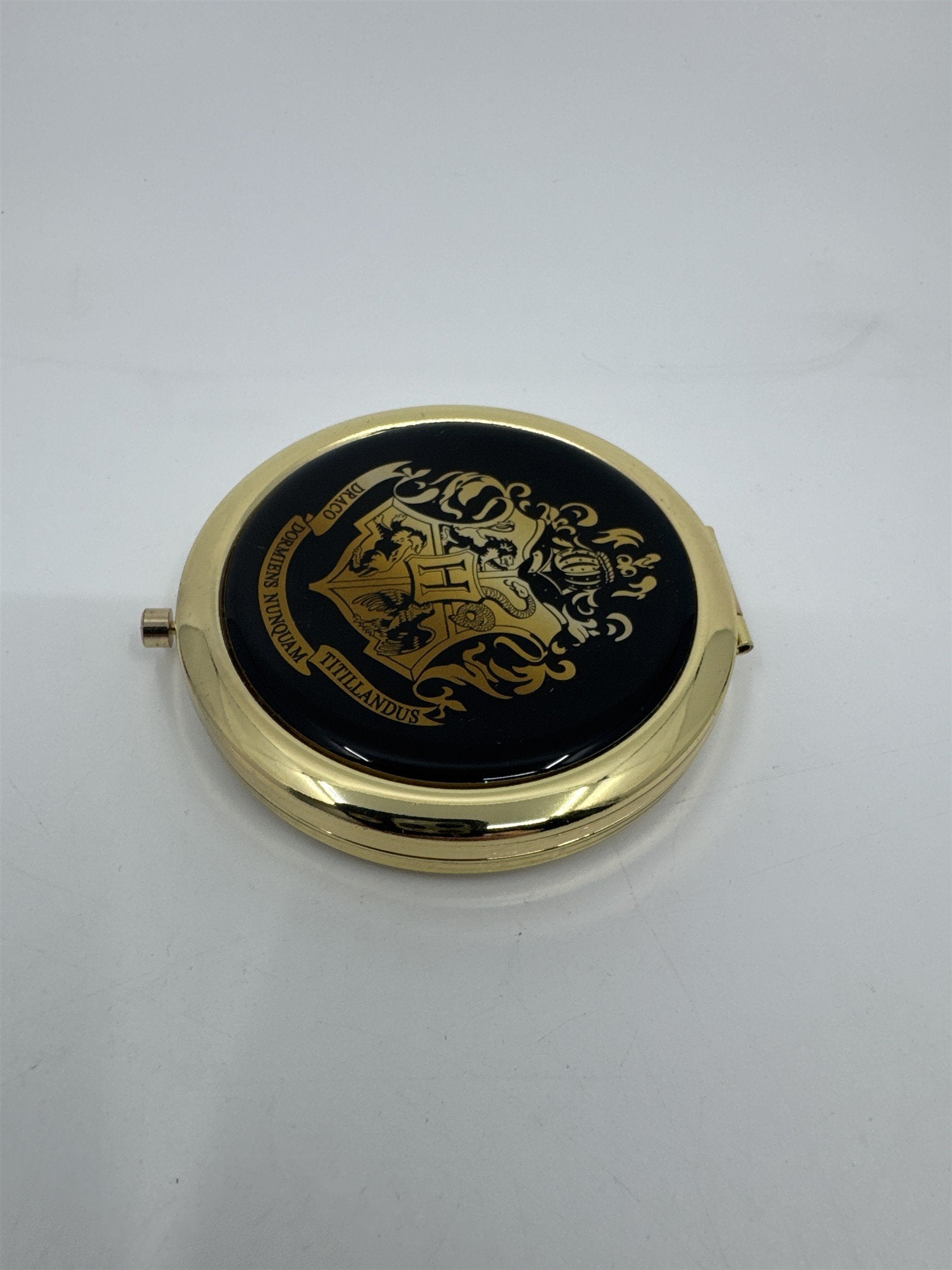 Gold And Black Harry Potter Hogwart's Crest Compact Mirror Fab NY