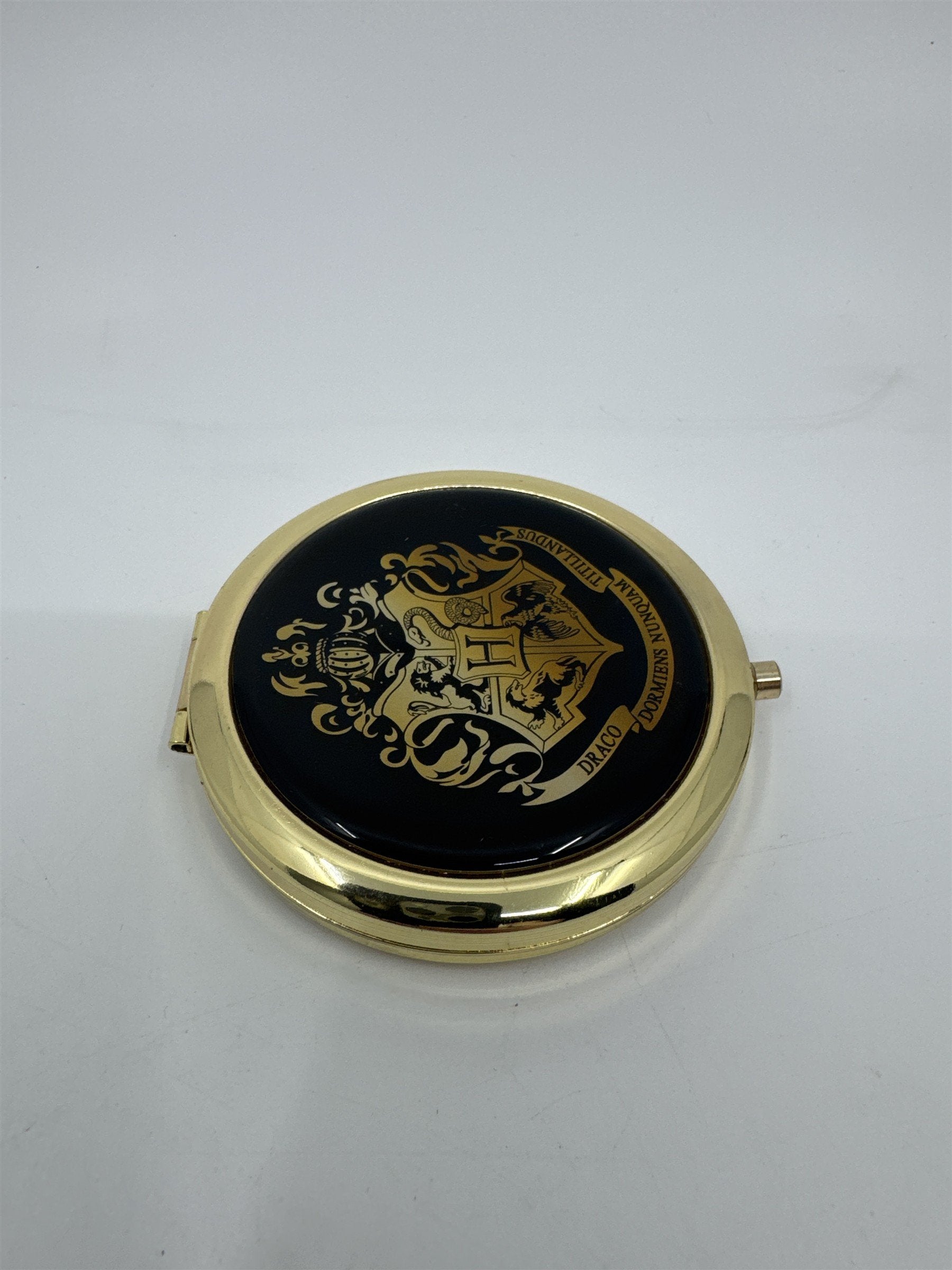 Gold And Black Harry Potter Hogwart's Crest Compact Mirror Fab NY