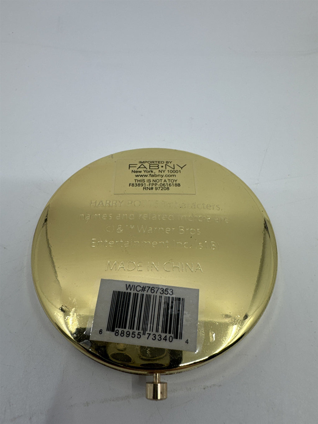 Gold And Black Harry Potter Hogwart's Crest Compact Mirror Fab NY