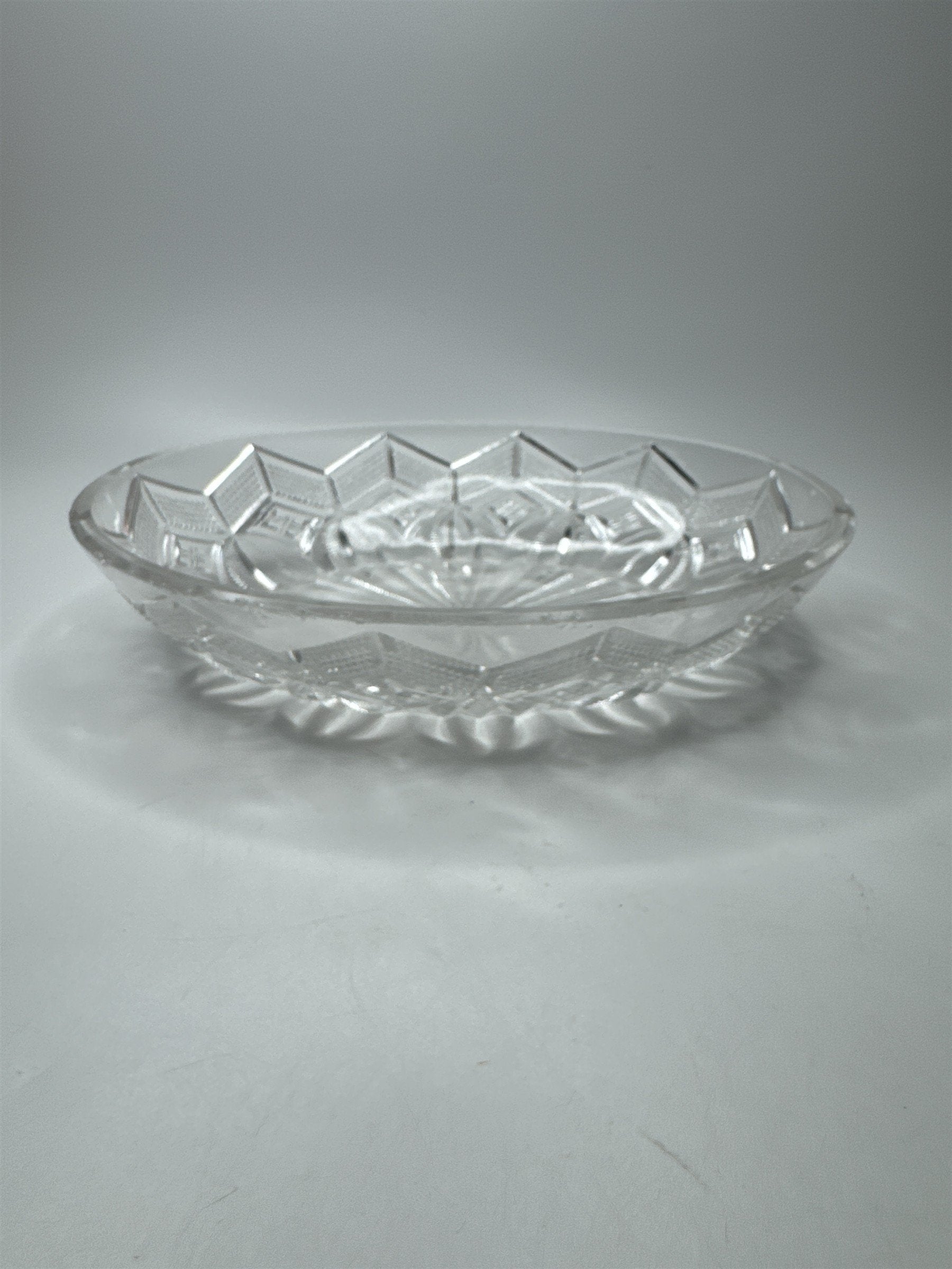 VINTAGE Depression Glass Sugar Bowl w/ Chipped Edge Retro Kitchenware