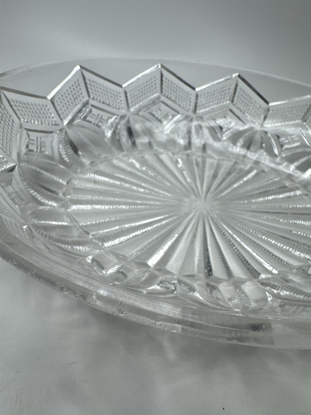 VINTAGE Depression Glass Sugar Bowl w/ Chipped Edge Retro Kitchenware