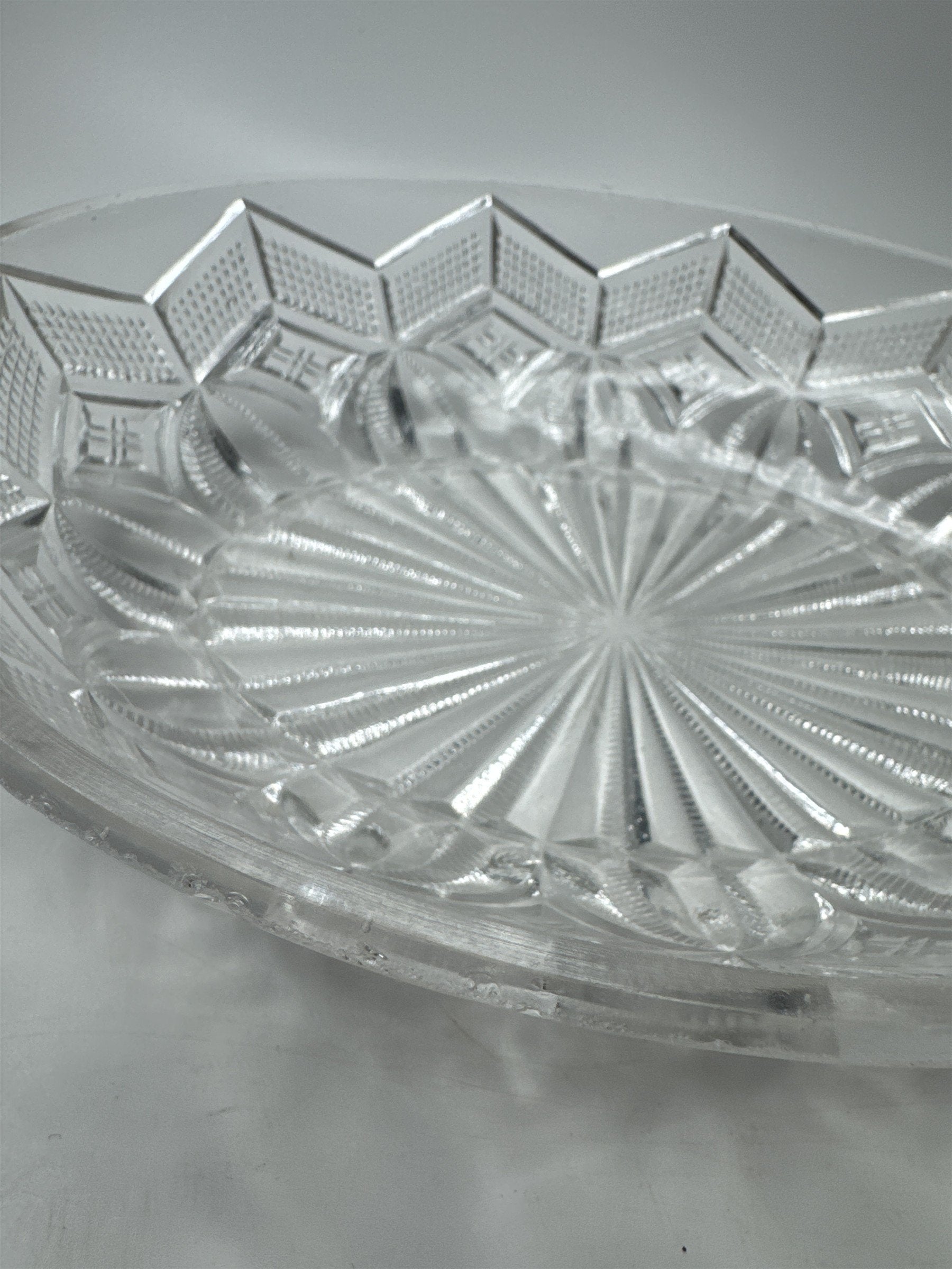 VINTAGE Depression Glass Sugar Bowl w/ Chipped Edge Retro Kitchenware