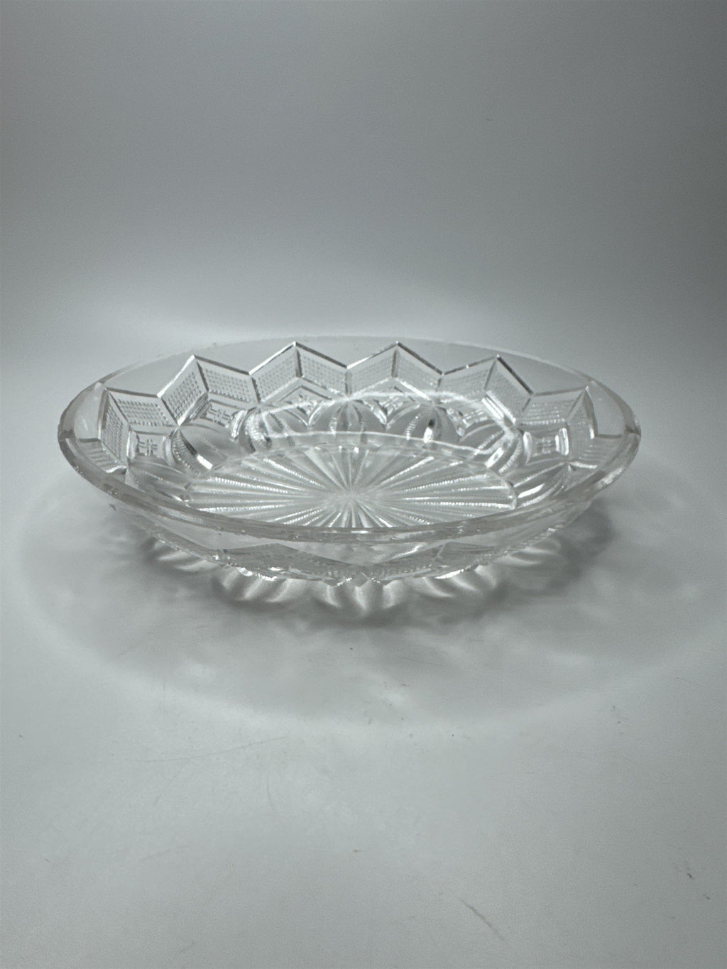 VINTAGE Depression Glass Sugar Bowl w/ Chipped Edge Retro Kitchenware