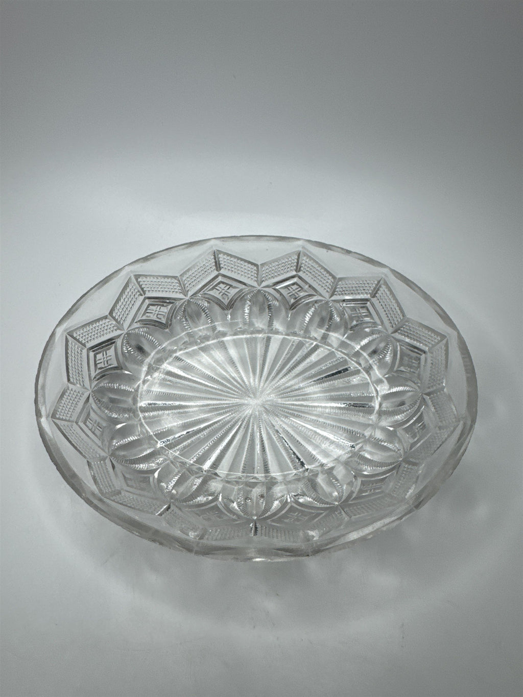 VINTAGE Depression Glass Sugar Bowl w/ Chipped Edge Retro Kitchenware
