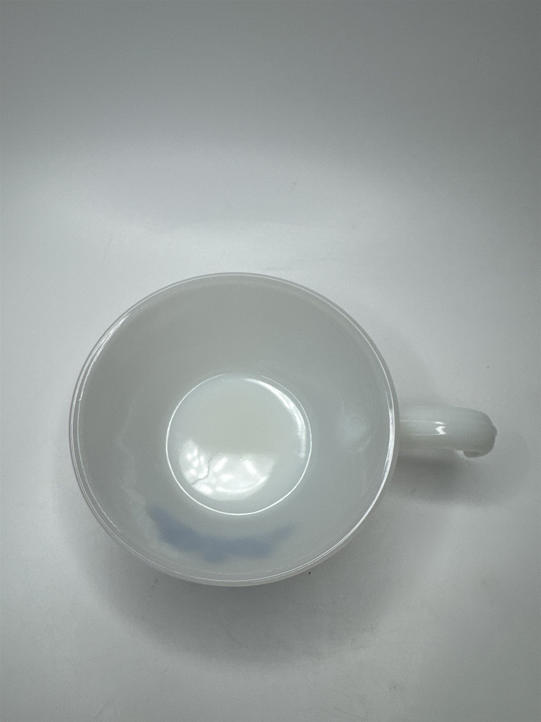 Vintage FireKing Blue Cornflower Handled Bowl Anchor Hocking Oven Safe