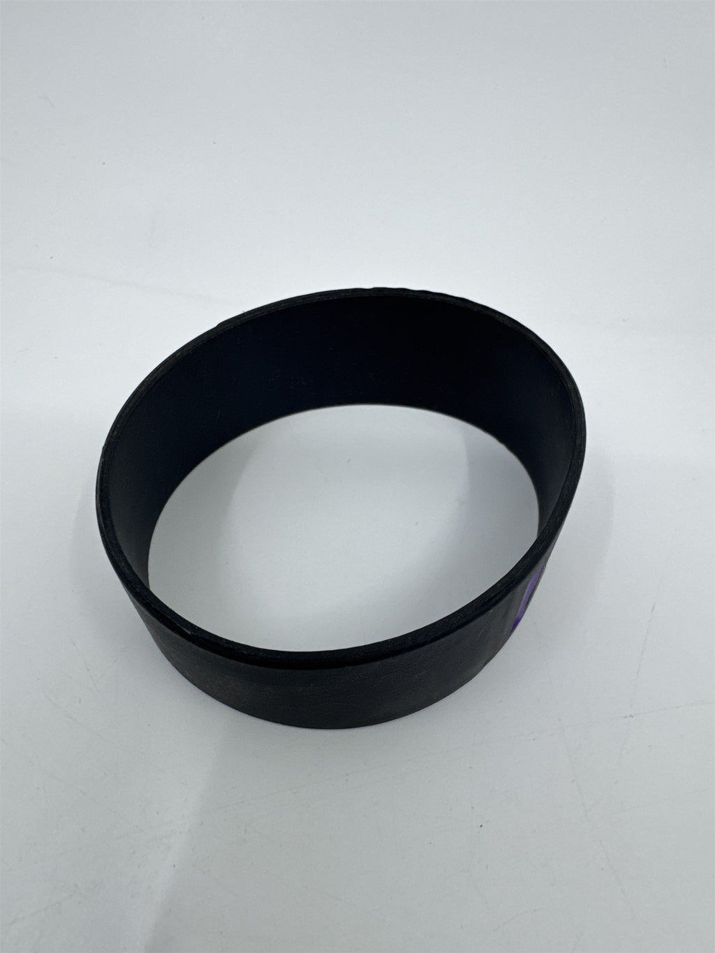 I Love Boys Thick Black Bracelet With Purple Letters and Red Heart