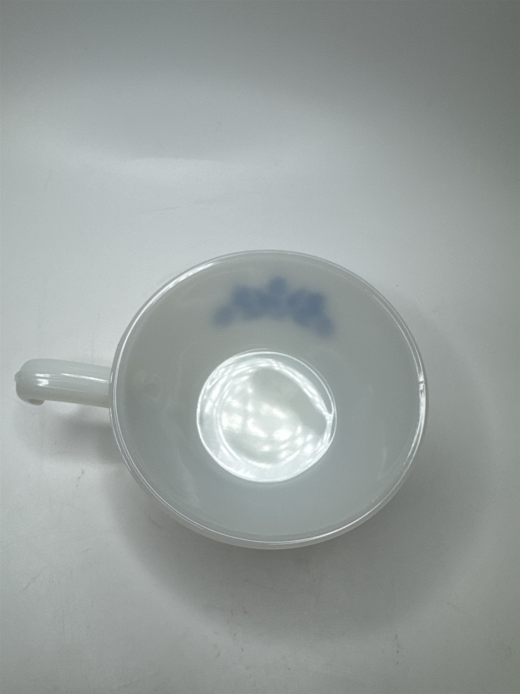 Vintage FireKing Blue Cornflower Handled Bowl Anchor Hocking Oven Safe
