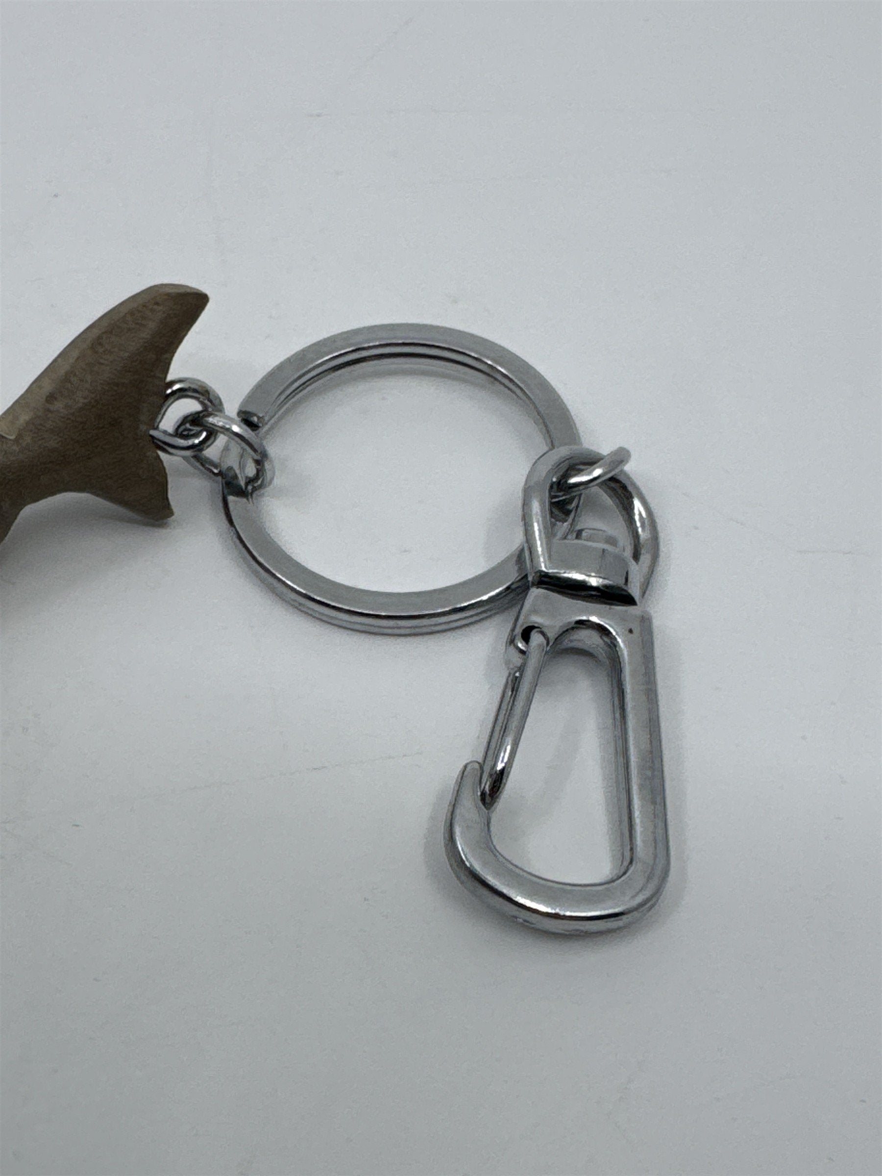 Shark Wood Carved Keychain Fierce/Scary Ocean Shark