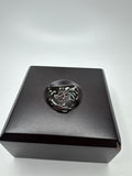 Silver Tone Metal Dragon Ring Fantasy Gothic Punk Retro Statement Jewelry Sz 8.5