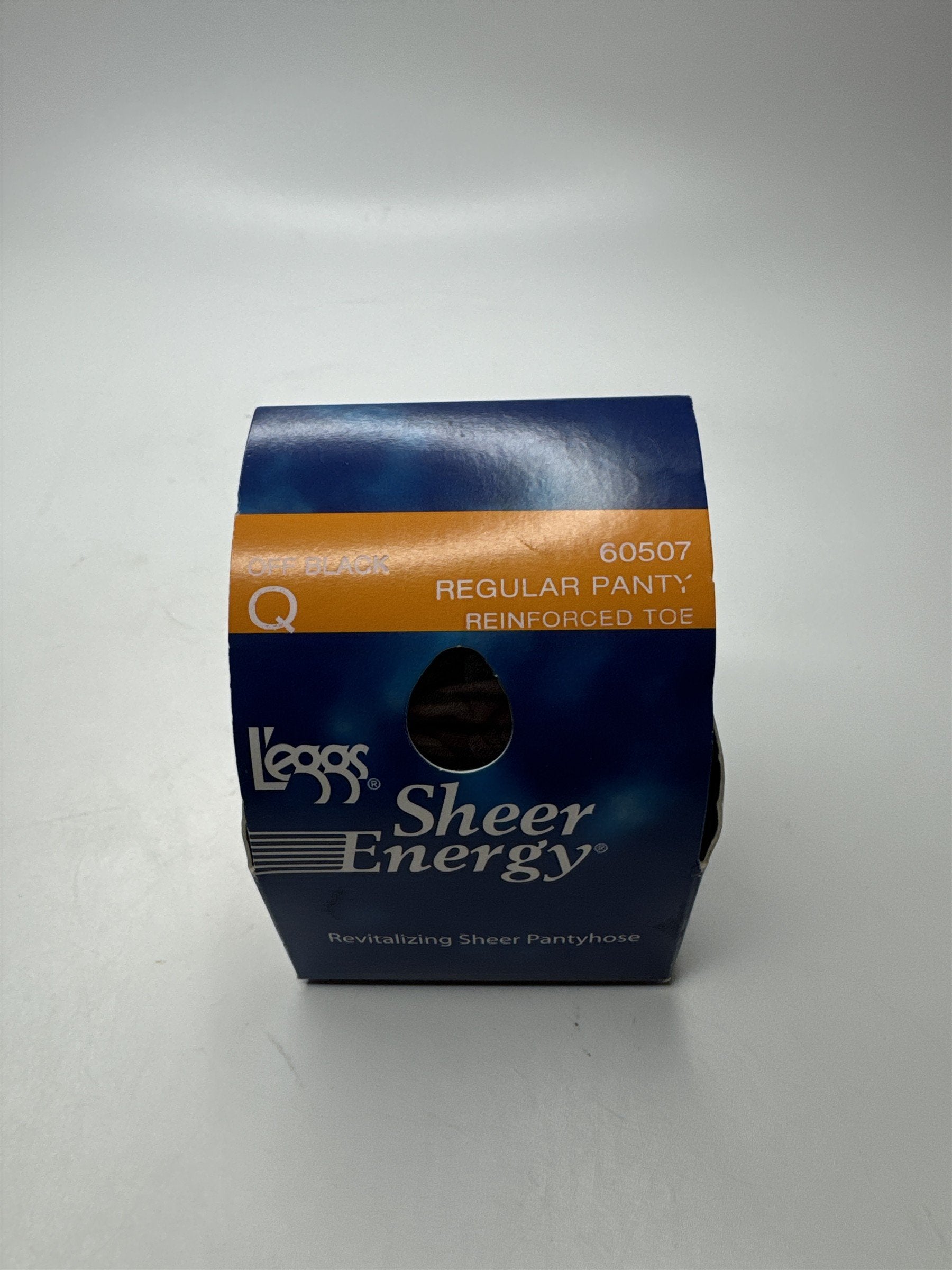 L'eggs Sheer Energy Size Q Off Black 60507 Regular Panty Reinforced Toe