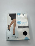 L'eggs Style Essentials 1 Pair Shaper Pantyhose Extended Shaping Size Q Black