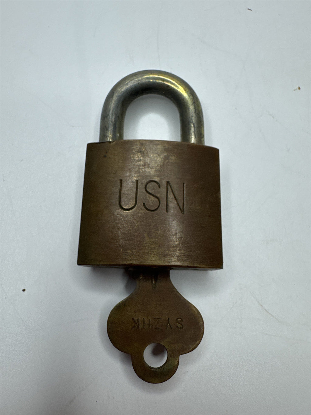 VINTAGE Eagle Lock Co Brass Tone Padlock Antique Collectible Industrial