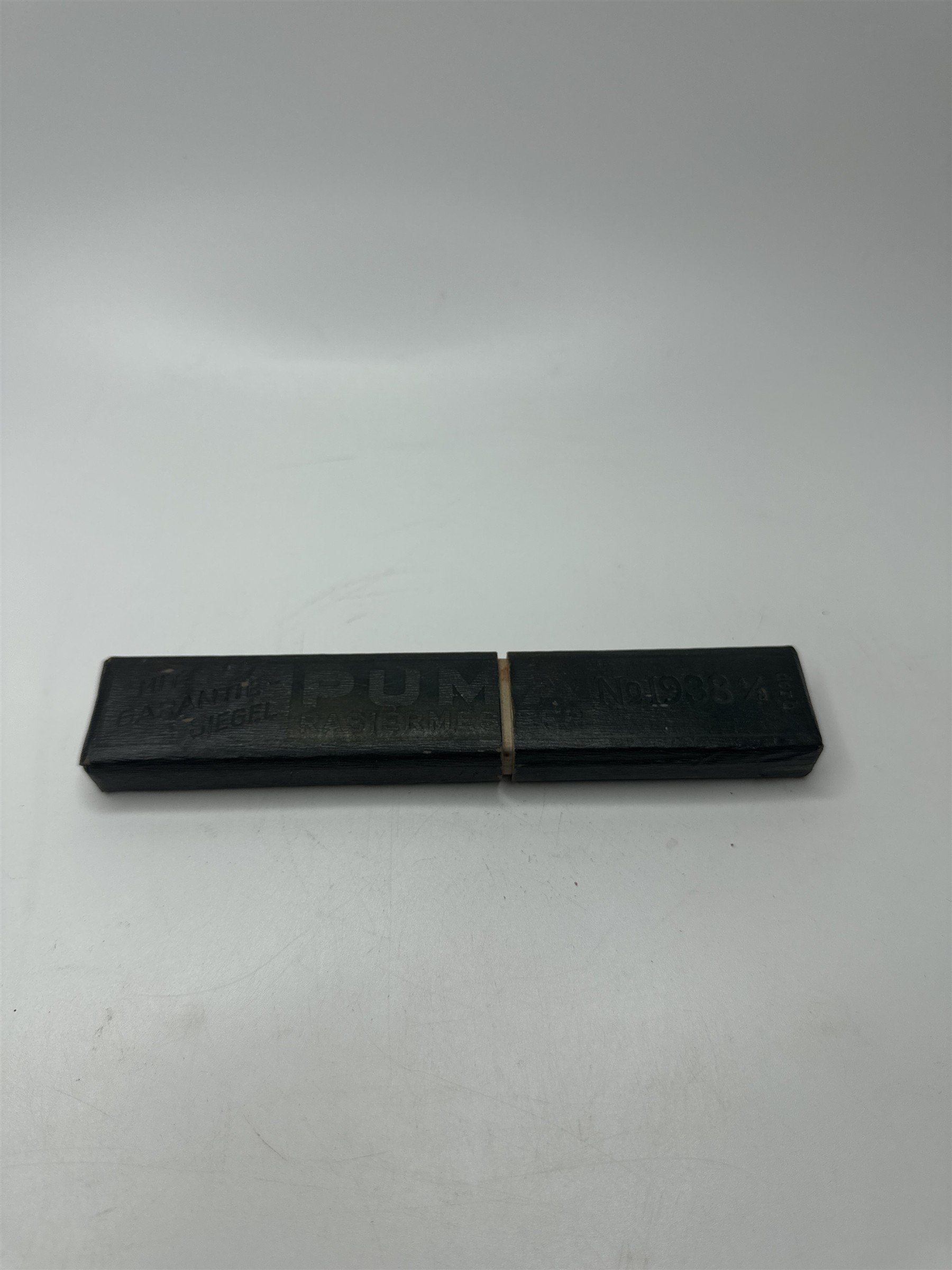 ANTIQUE PUMA RASIERMESSER STRAIGHT RAZOR Certificate Box Vintage Collectible