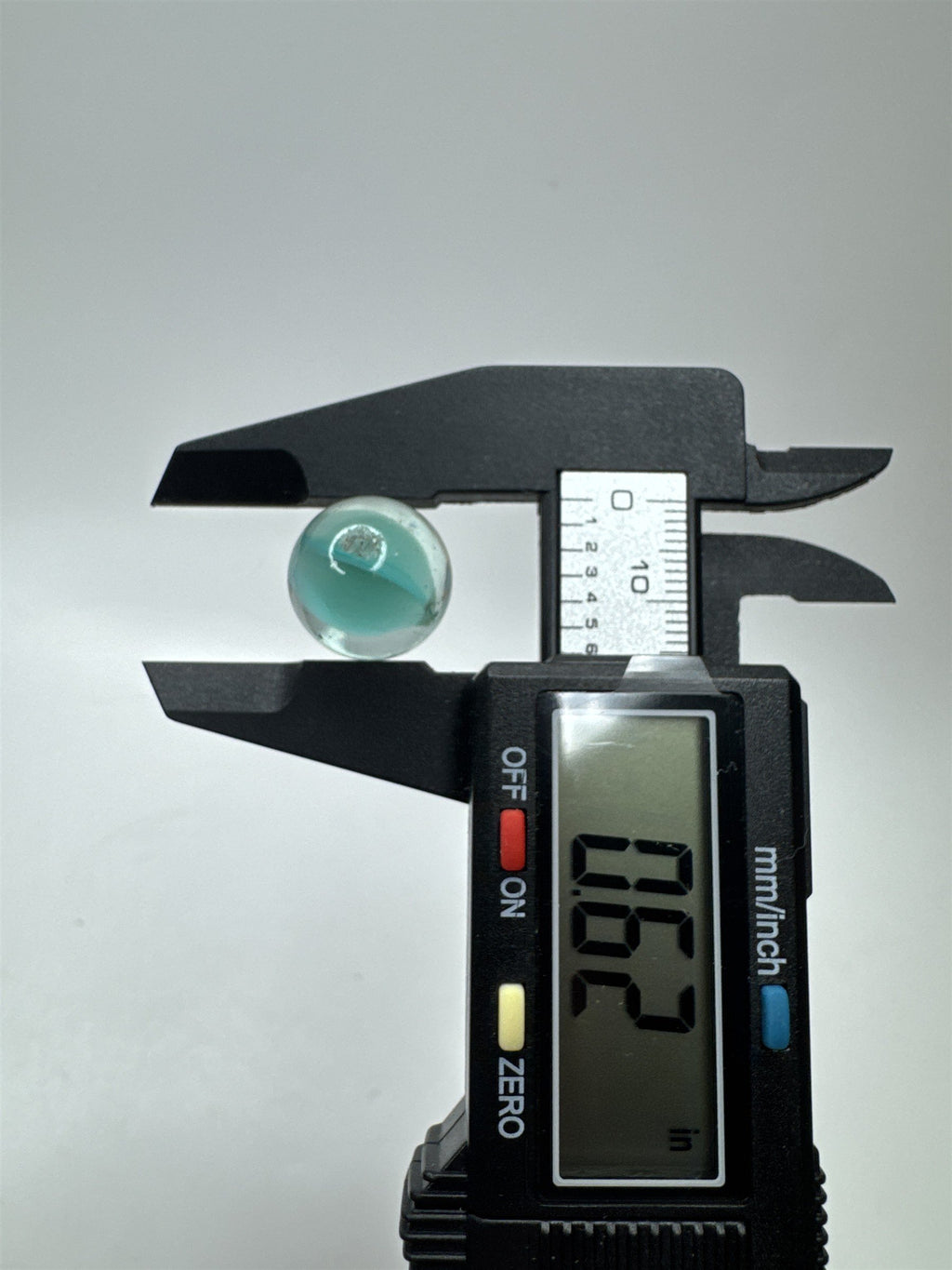 Vintage Art Swirl Glass Marble 0.62"/15.8mm Cyan Blue/Clear Swirl Played Marble