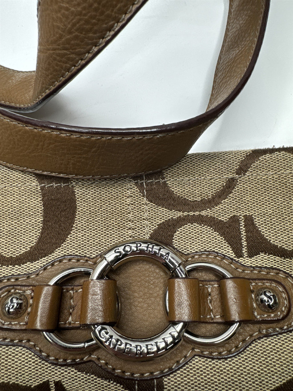 Sophia Caperelli CS Monogram Shoulder Bag Purse Handbag Crossbody