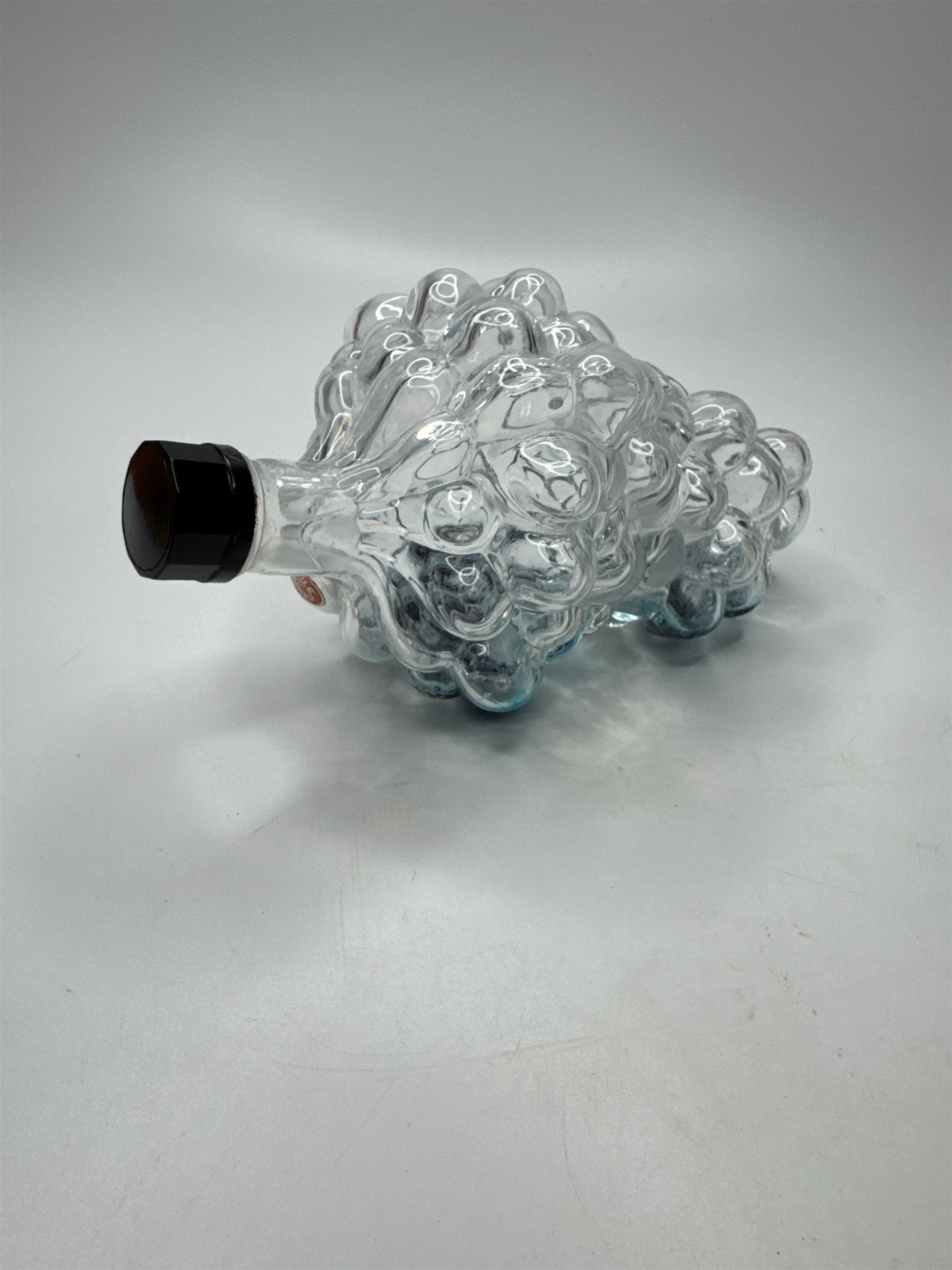 Vintage French Glass Grape Cluster Decanter Wine Liquor Bottle Barware