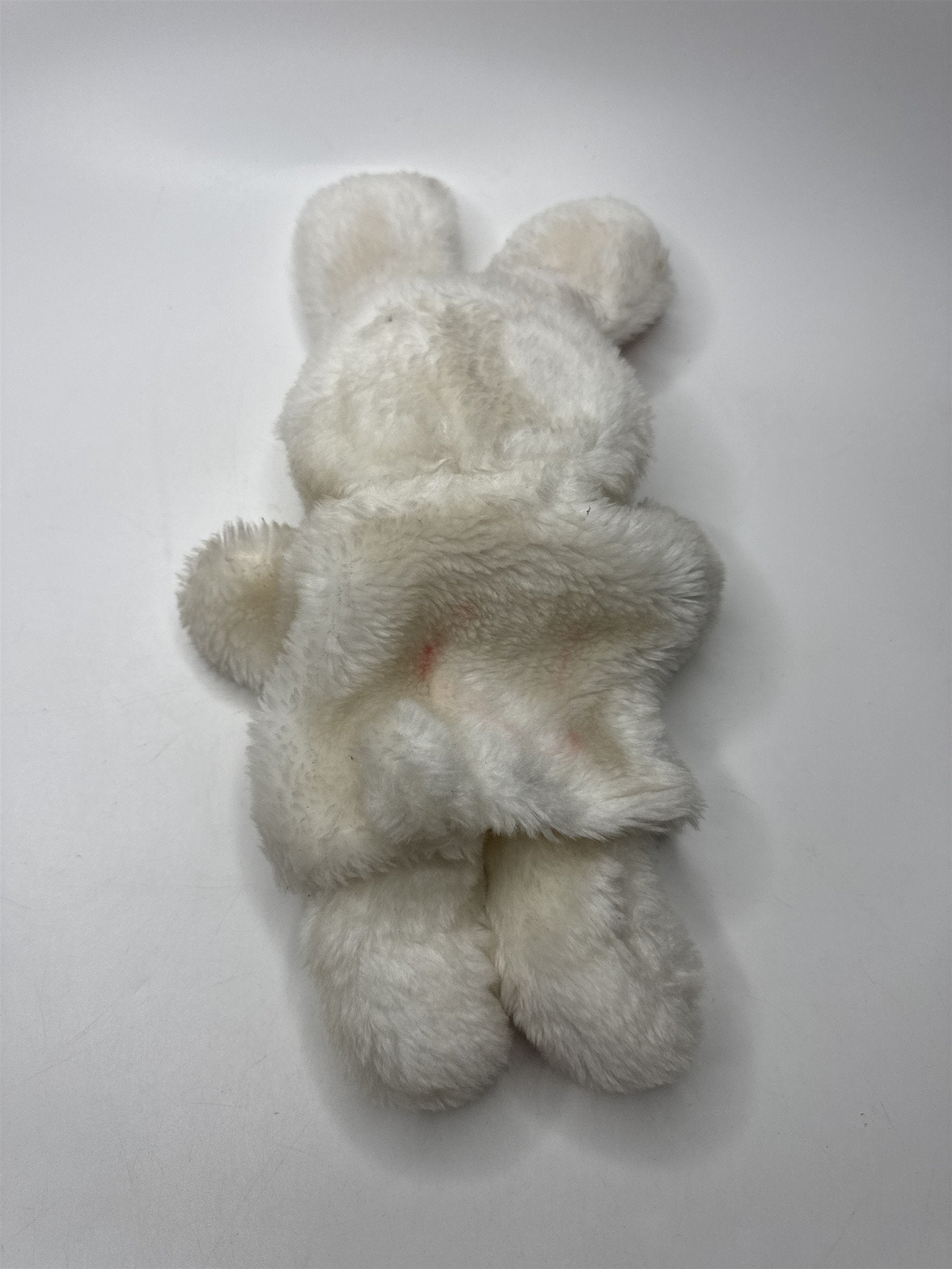 VINTAGE White Bunny Rabbit Plush Stained Creepy Oddities Display Toy