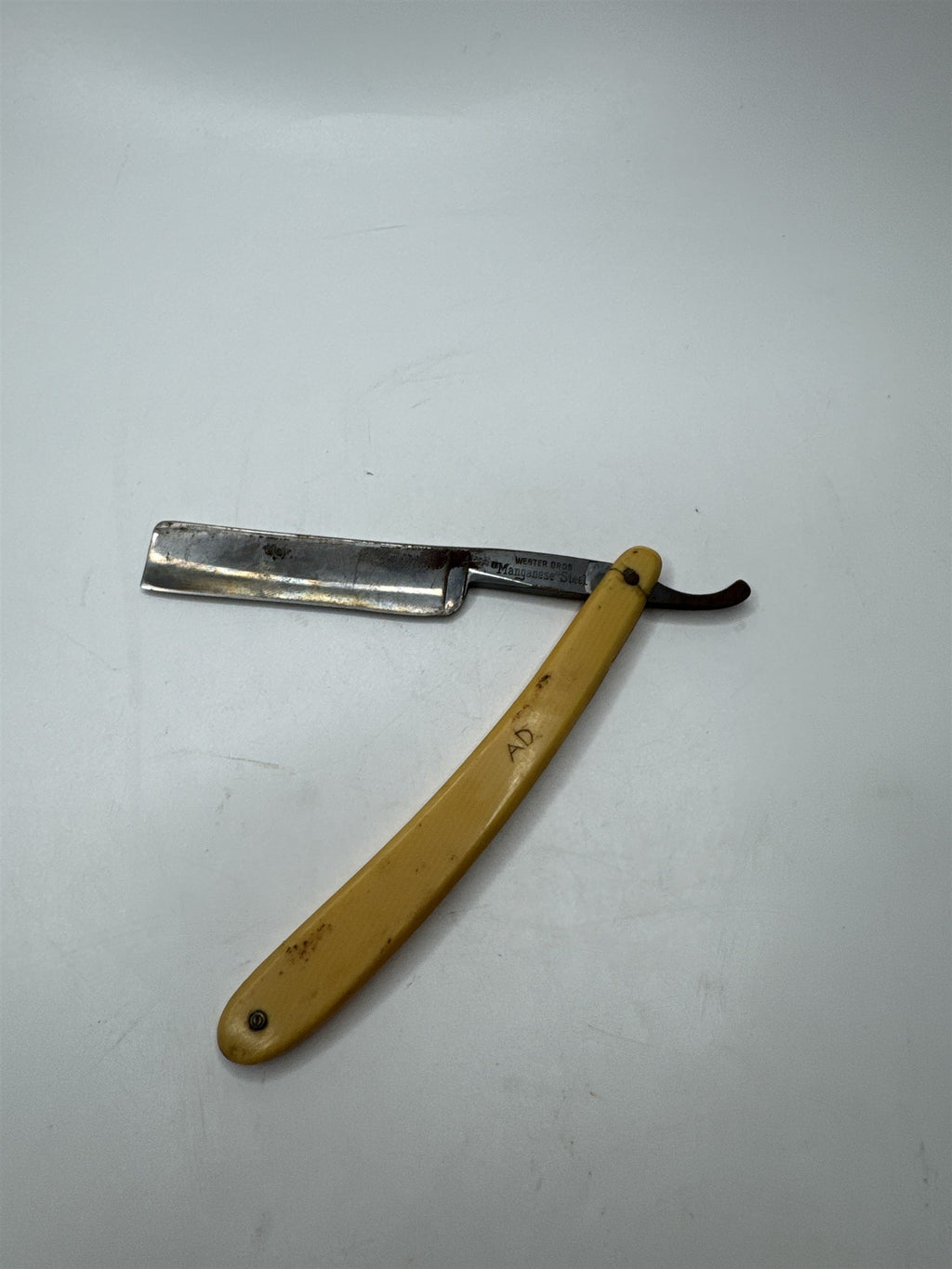 ANTIQUE Hand Made Wester Bros Anchor Brand GERMANY Straight Edge Face Razor