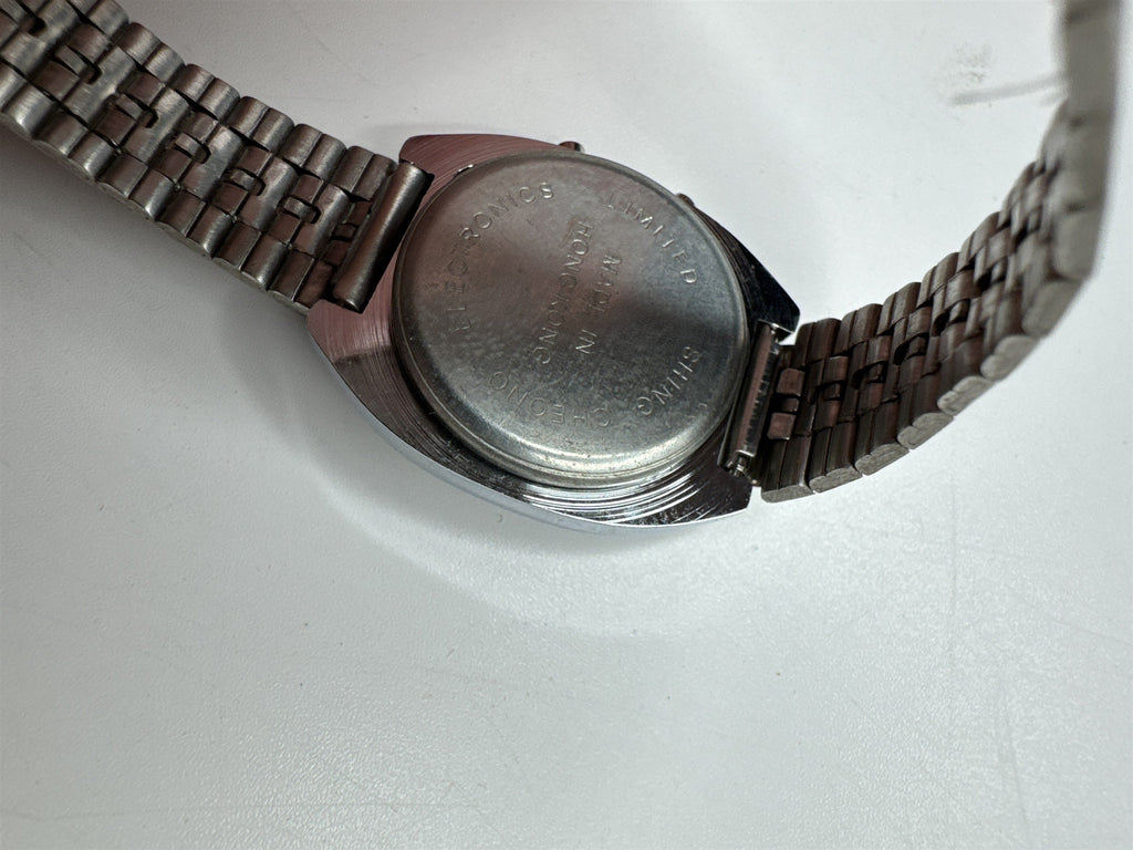 Vintage Nelsonic LCD Quartz Month Calendar Wristwatch Hong Kong NOS