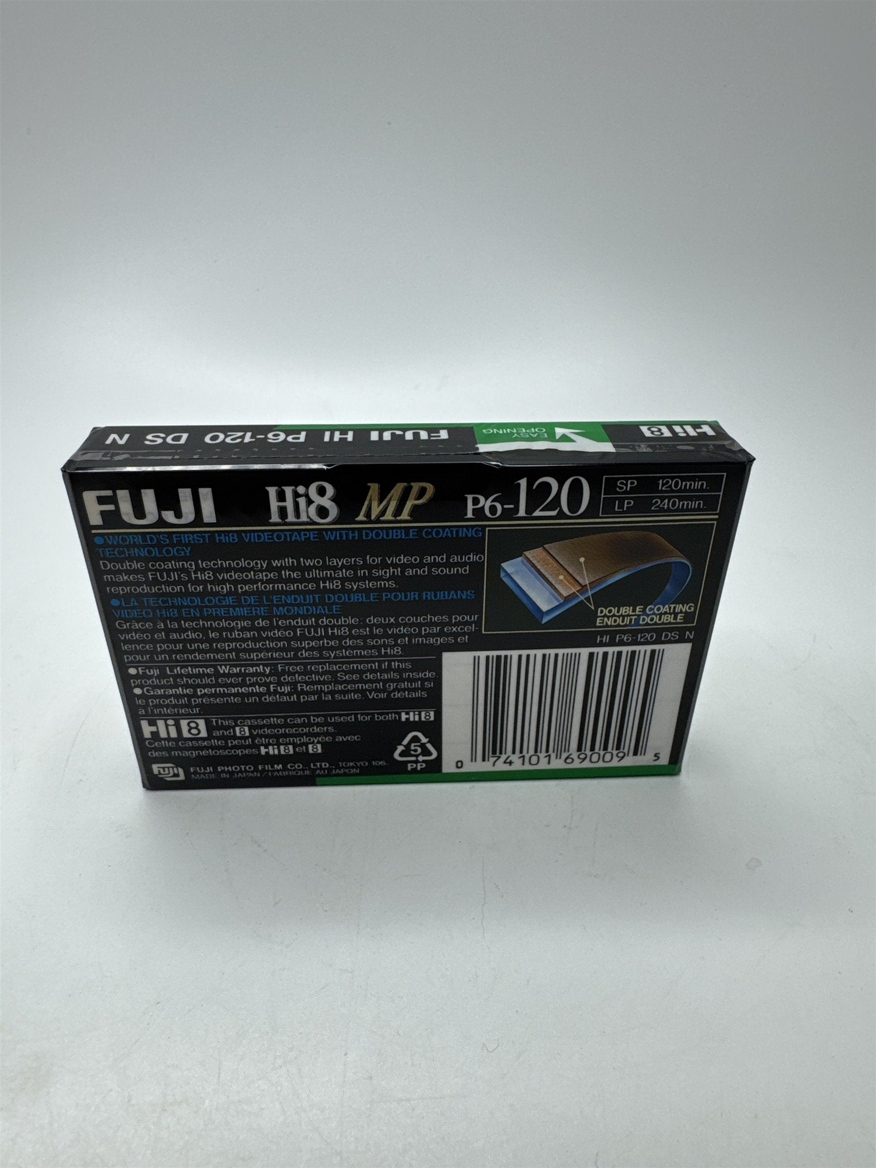 Fuji Hi8 120 MP Videocassette NEW NOS P6-120