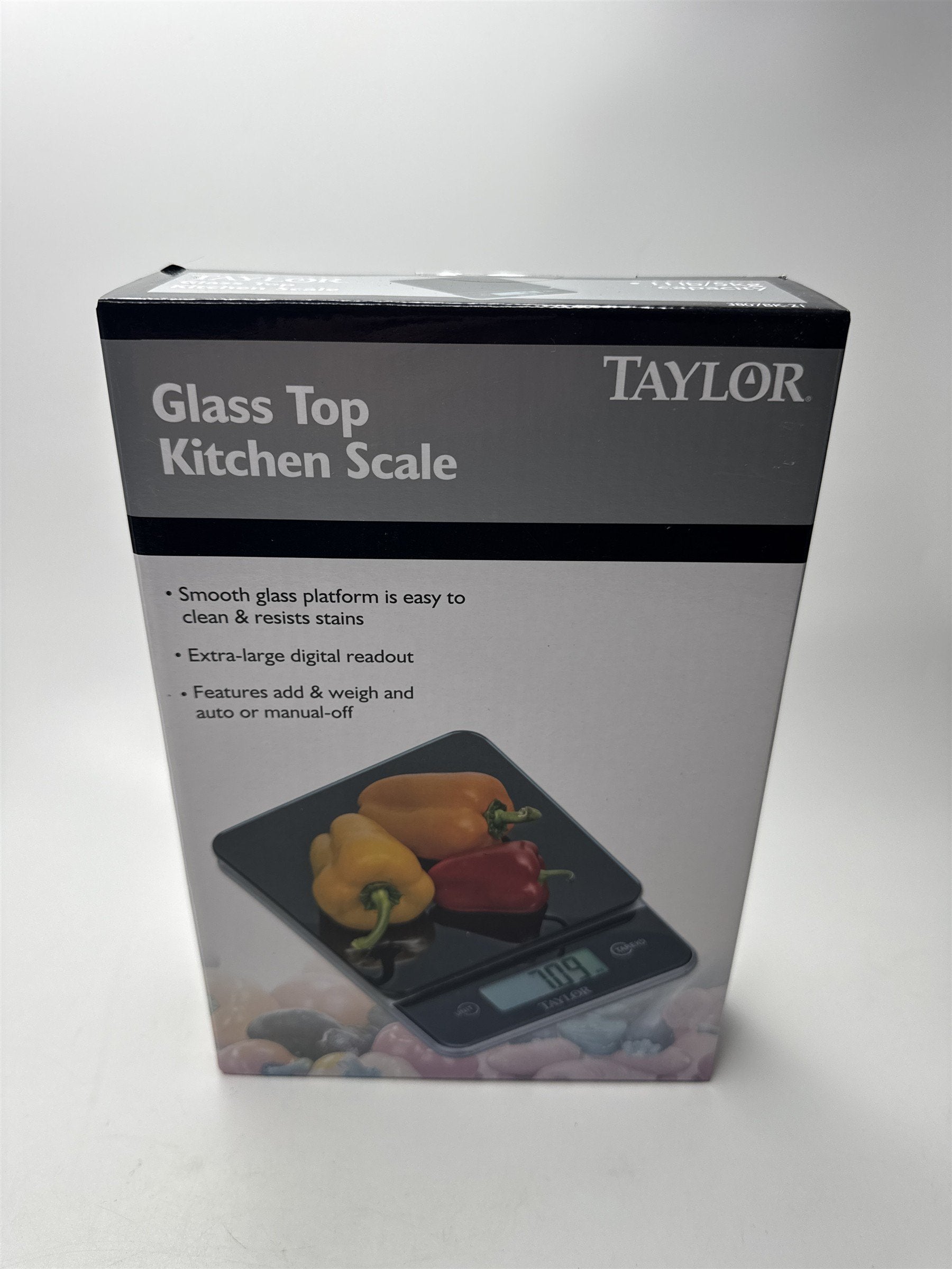 Taylor Glass Top Kitchen Scale Battery-Powered Scale