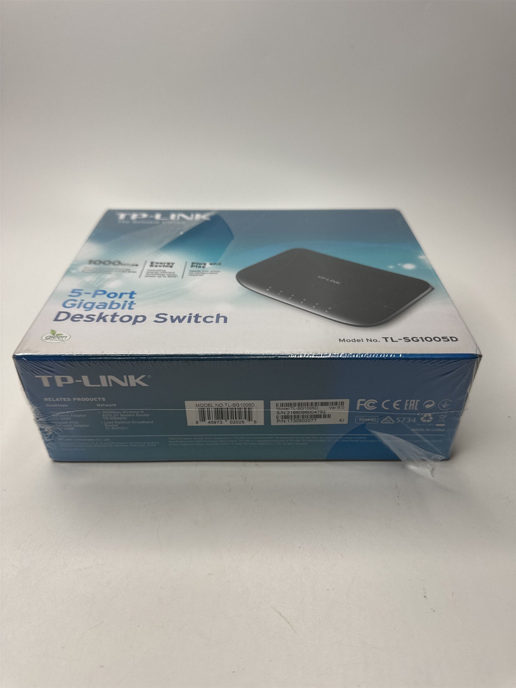 TP-LINK TL-SG1005D 5-Port Gigabit Desktop Switch