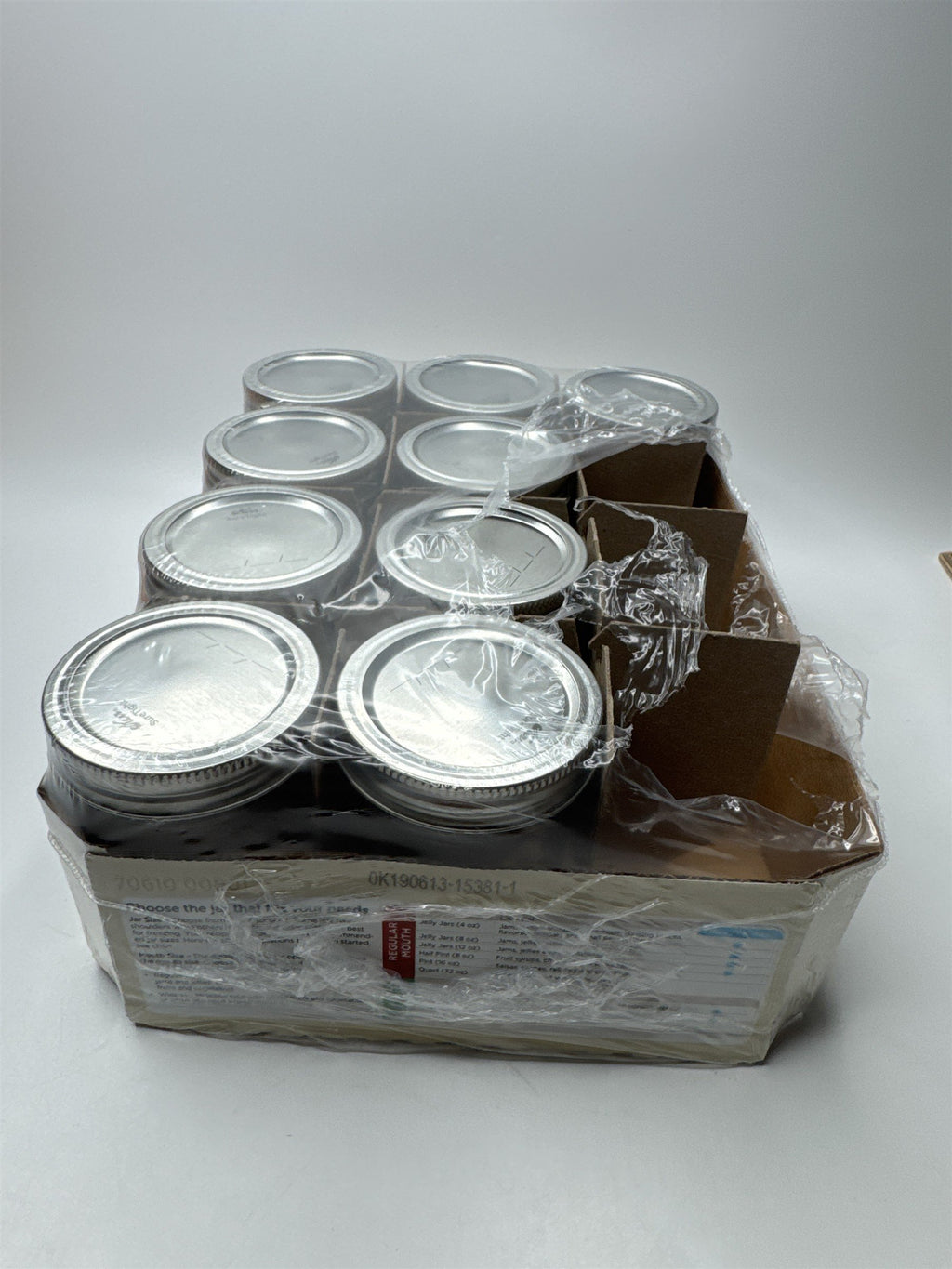 Set of 9 Kerr Freezer Safe Regular Mouth Half Pint Mason Jars 8oz
