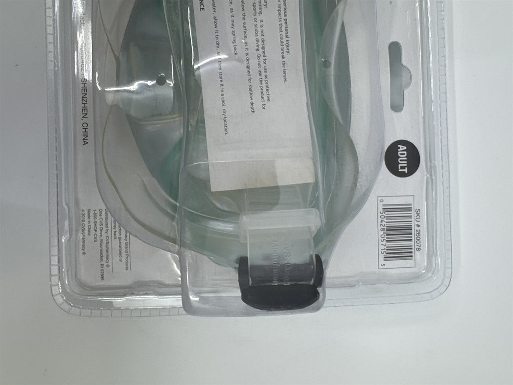 Surf Club Adult Size Blue/Green Dive Mask Extra-Wide Viewing New In Package