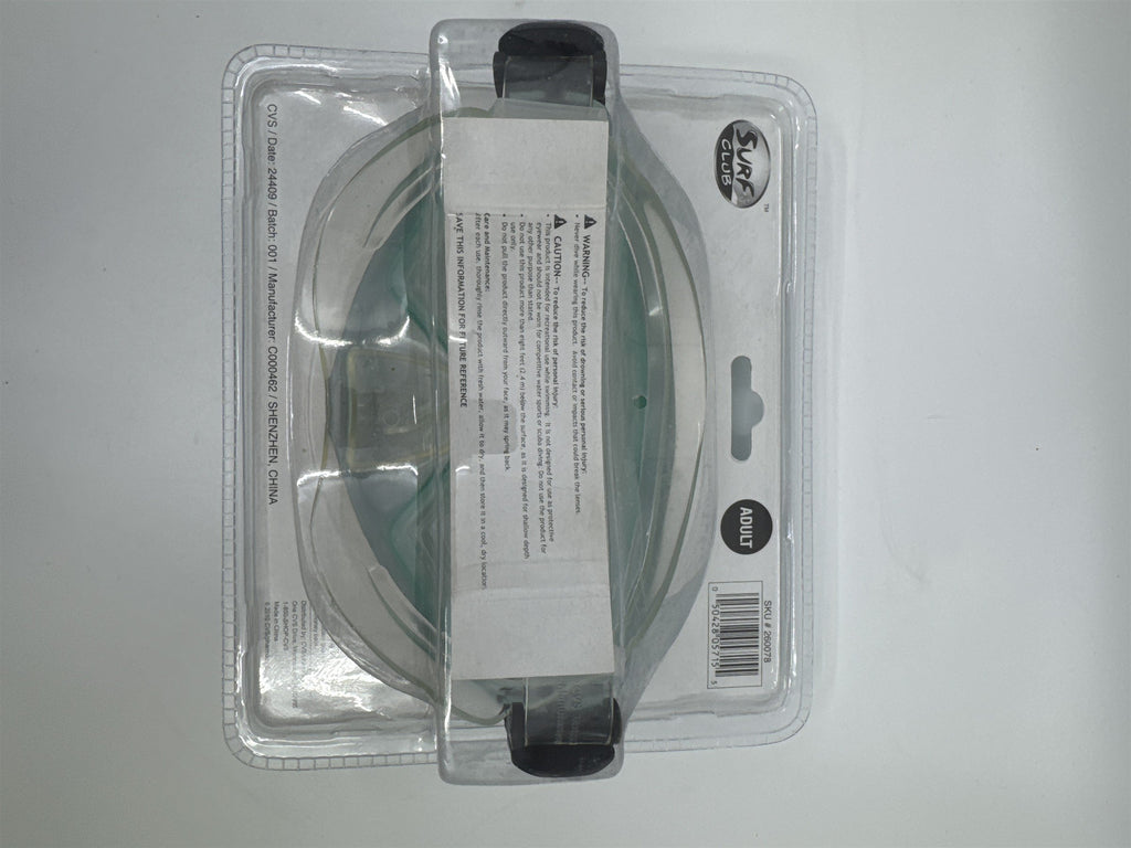 Surf Club Adult Size Blue/Green Dive Mask Extra-Wide Viewing New In Package