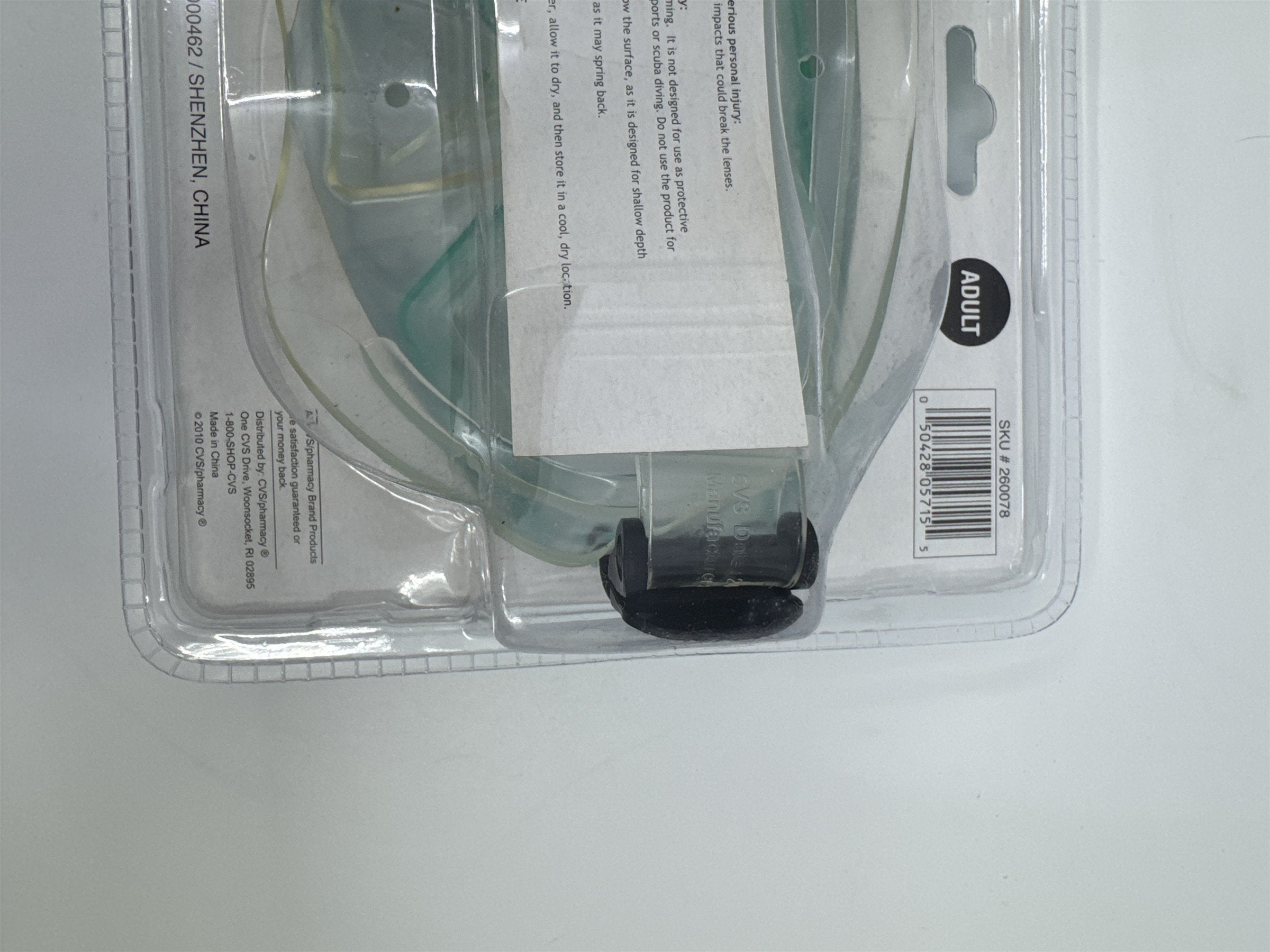 Surf Club Adult Size Blue/Green Dive Mask Extra-Wide Viewing New In Package