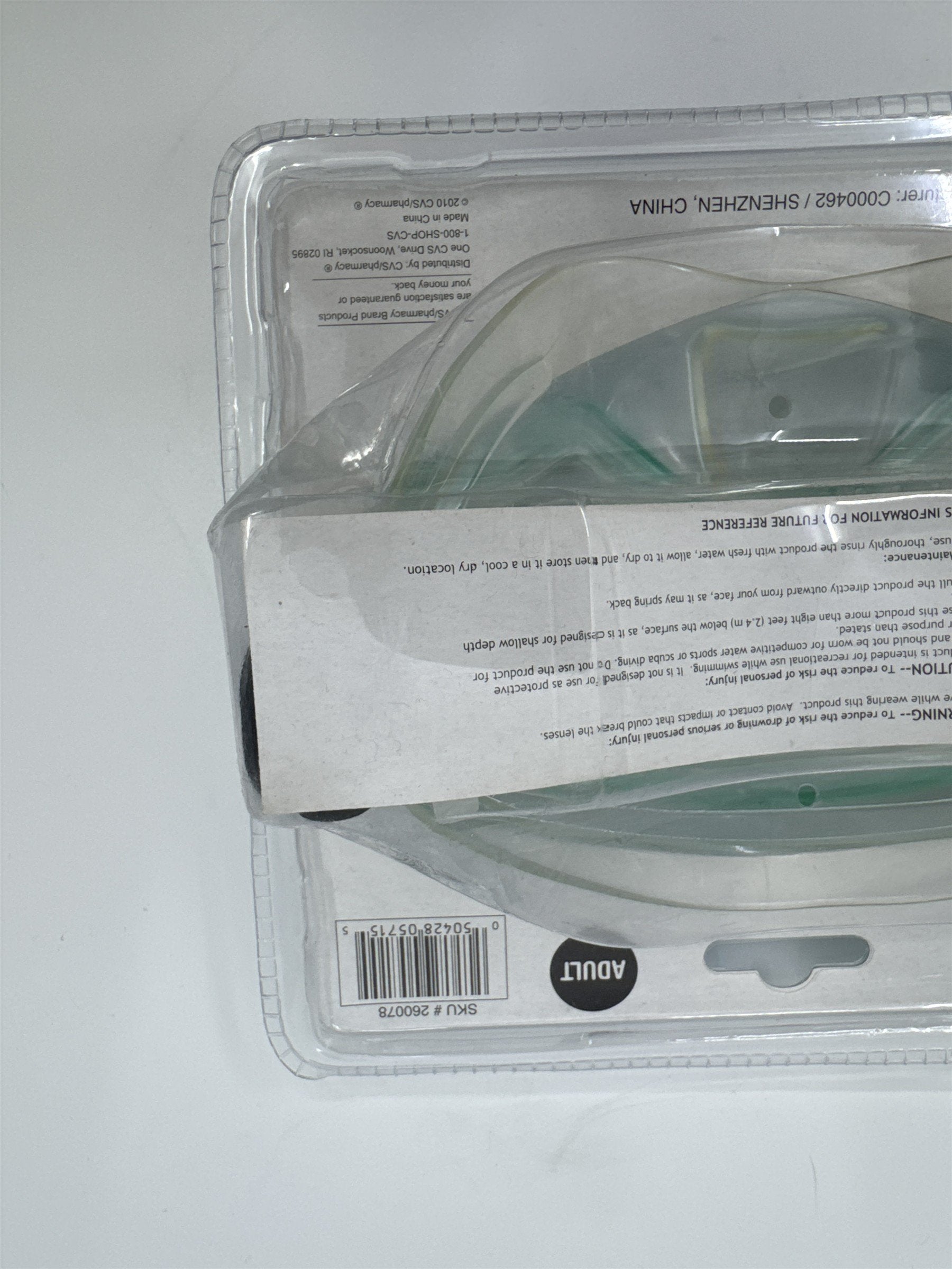 Surf Club Adult Size Blue/Green Dive Mask Extra-Wide Viewing New In Package