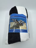 Black and White Striped Summer Living Lounge Chair Cover With Pocket 26 x 80"